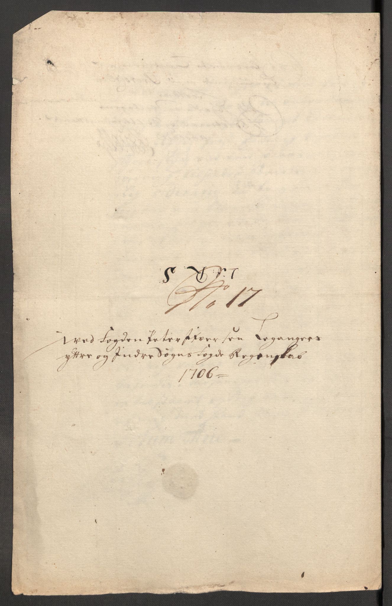 Rentekammeret inntil 1814, Reviderte regnskaper, Fogderegnskap, RA/EA-4092/R52/L3314: Fogderegnskap Sogn, 1705-1707, p. 404