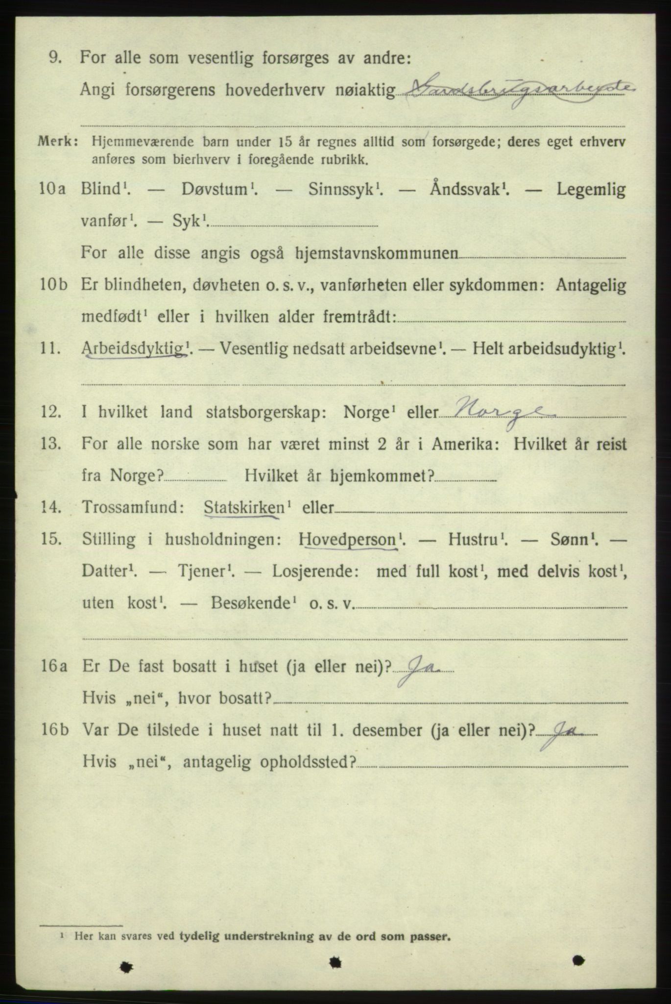 SAB, 1920 census for Skånevik, 1920, p. 5174