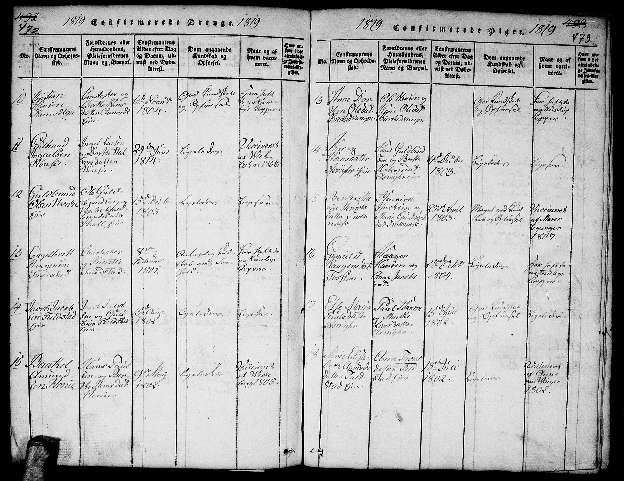 Gjerdrum prestekontor Kirkebøker, SAO/A-10412b/F/Fa/L0004: Parish register (official) no. I 4, 1816-1836, p. 472-473