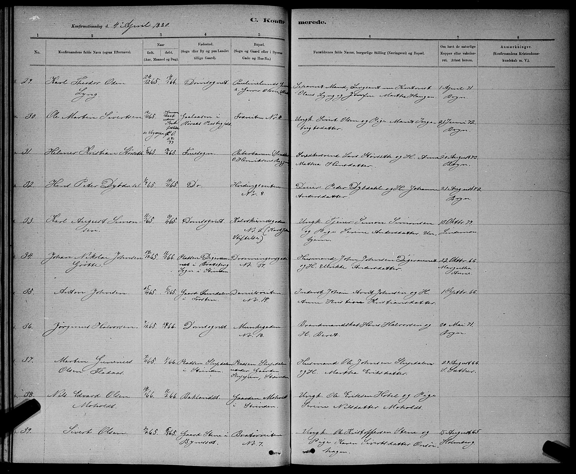 Ministerialprotokoller, klokkerbøker og fødselsregistre - Sør-Trøndelag, AV/SAT-A-1456/601/L0091: Parish register (copy) no. 601C09, 1878-1883