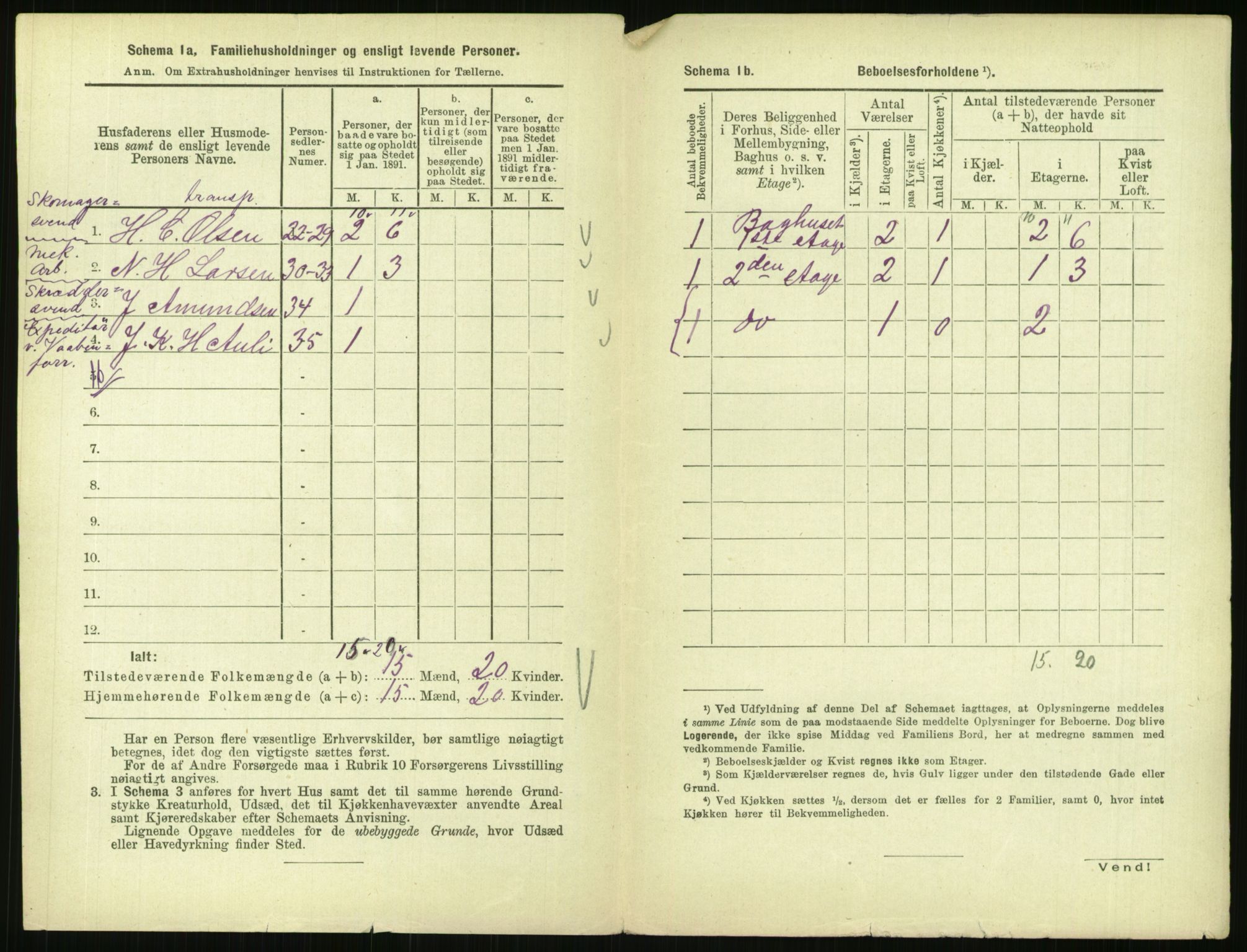 RA, 1891 census for 0301 Kristiania, 1891, p. 15556