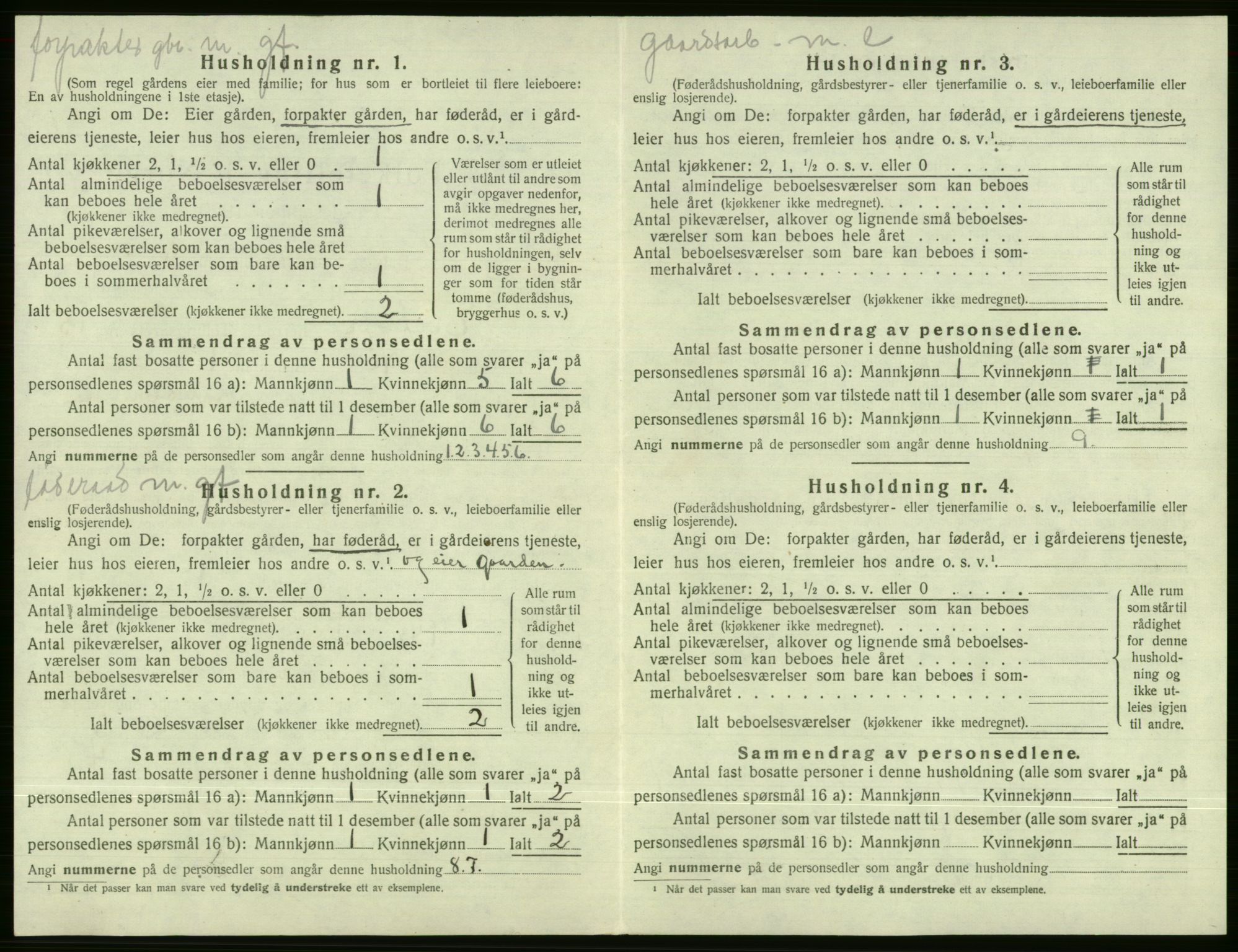 SAB, 1920 census for Evanger, 1920, p. 668