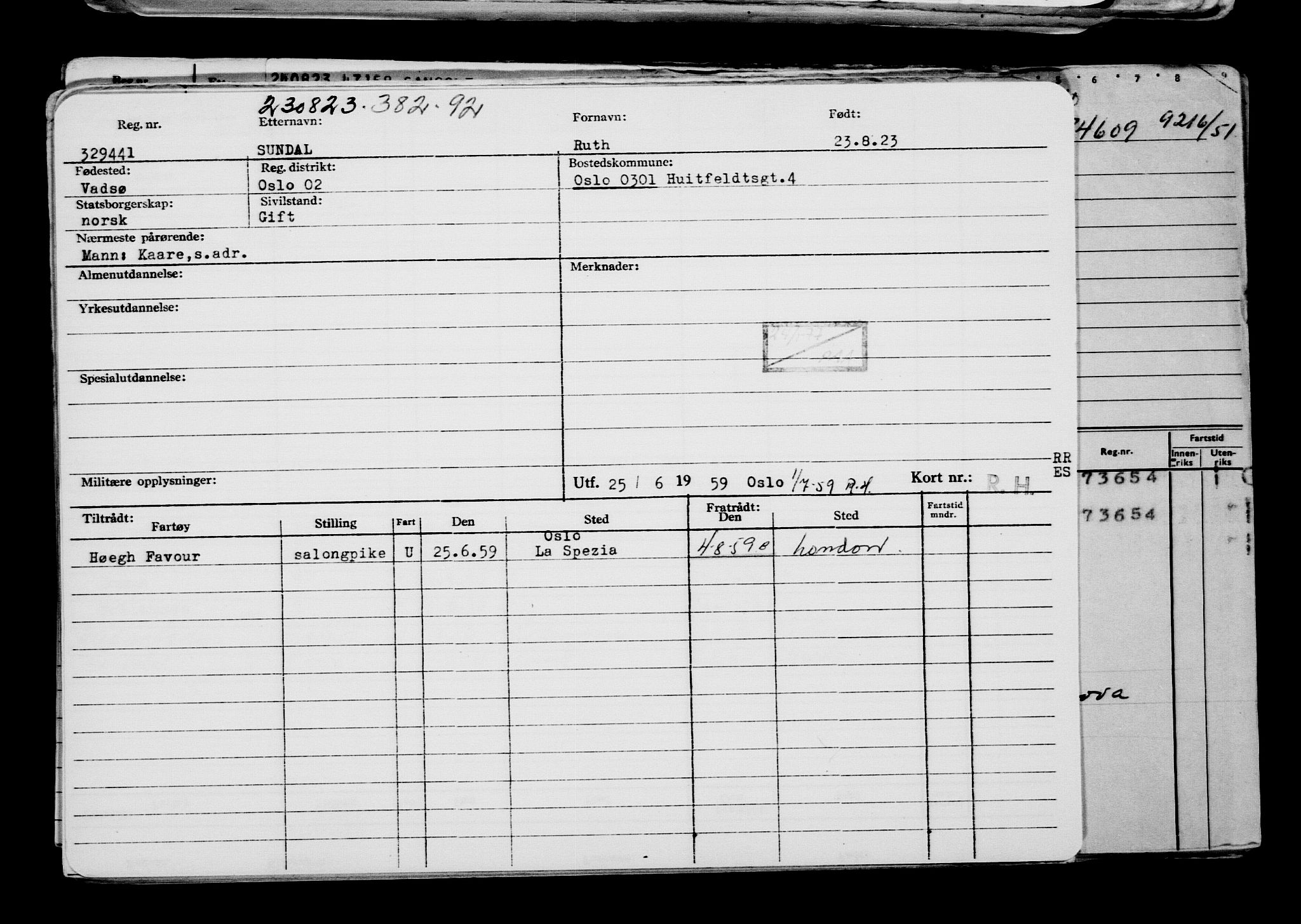 Direktoratet for sjømenn, AV/RA-S-3545/G/Gb/L0222: Hovedkort, 1923, p. 254