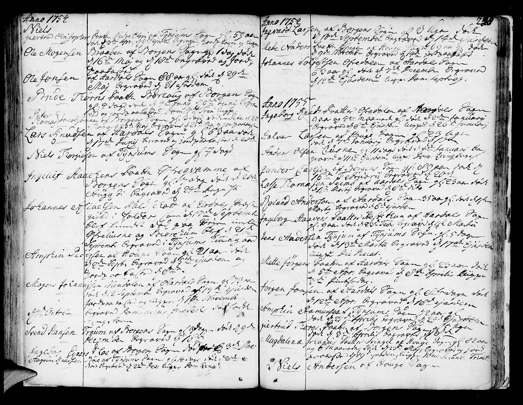 Lærdal sokneprestembete, SAB/A-81201: Parish register (official) no. A 2, 1752-1782, p. 238