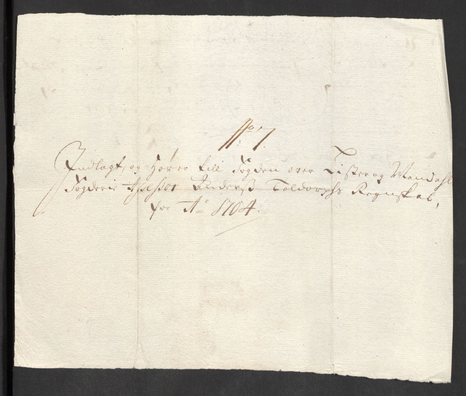 Rentekammeret inntil 1814, Reviderte regnskaper, Fogderegnskap, RA/EA-4092/R43/L2550: Fogderegnskap Lista og Mandal, 1703-1704, p. 259