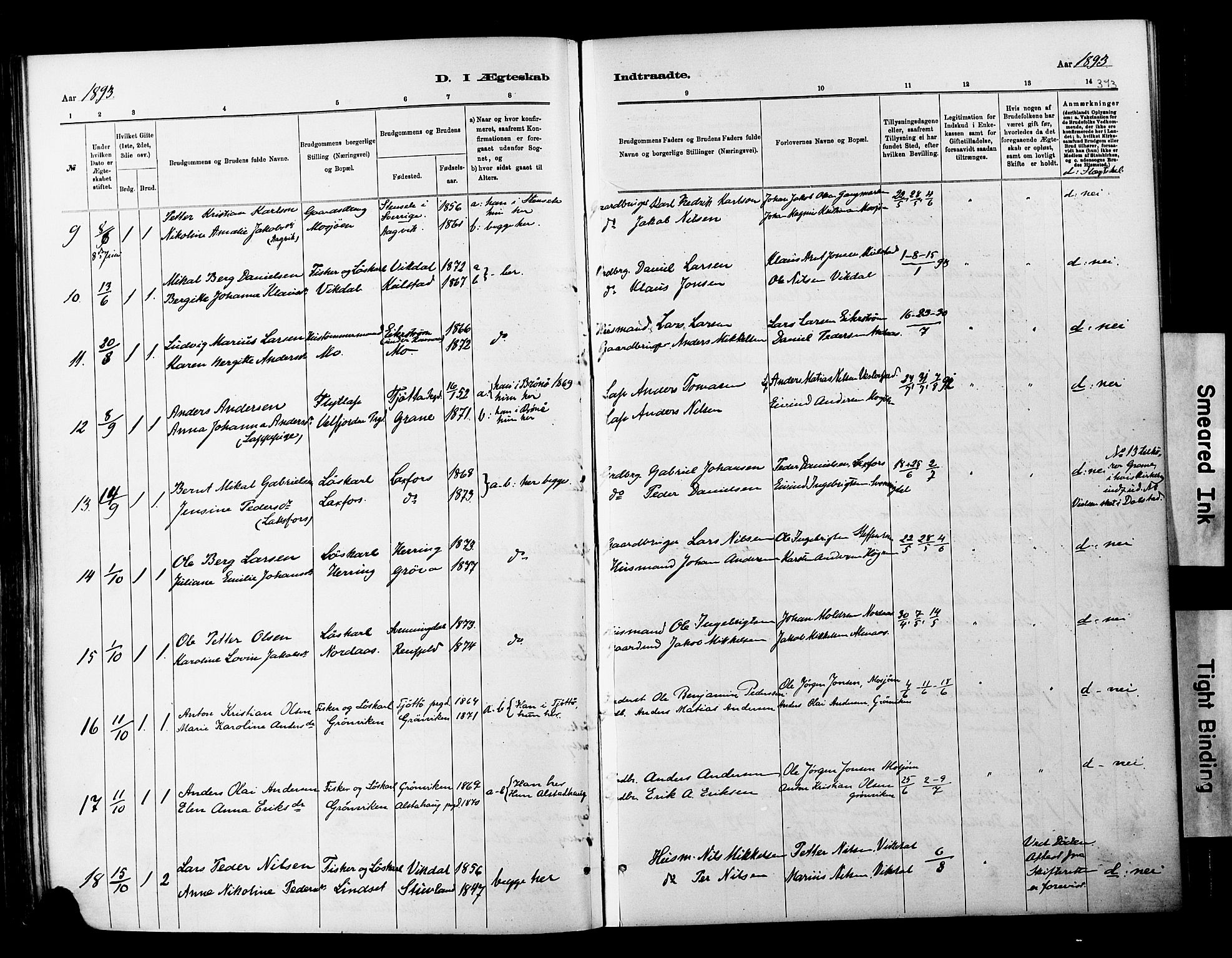 Ministerialprotokoller, klokkerbøker og fødselsregistre - Nordland, AV/SAT-A-1459/820/L0295: Parish register (official) no. 820A16, 1880-1896, p. 313