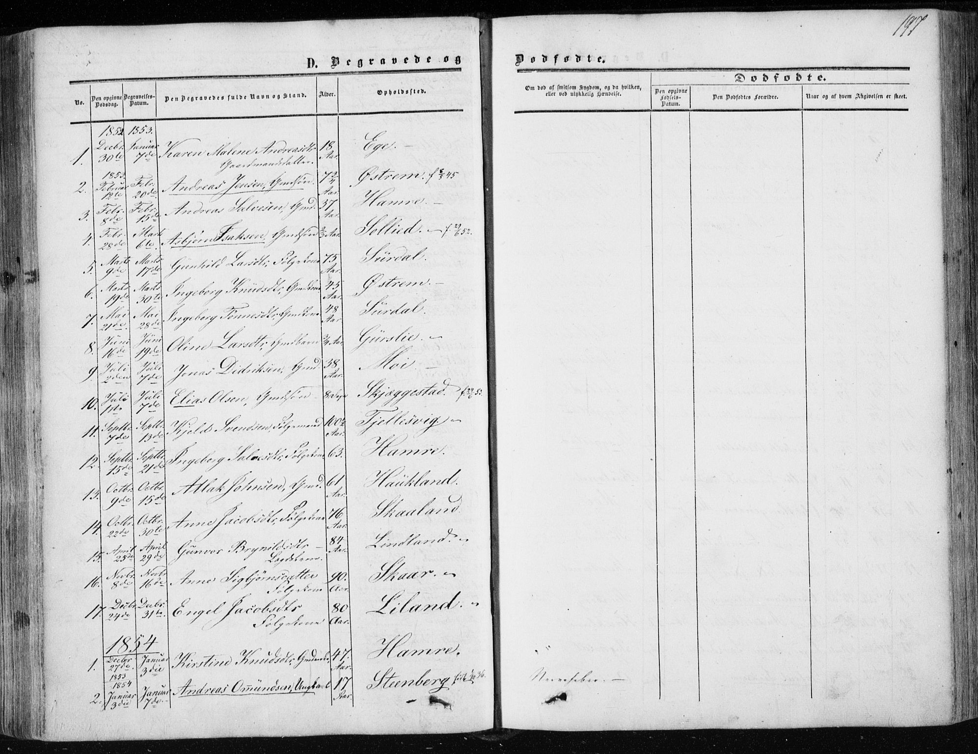 Lund sokneprestkontor, AV/SAST-A-101809/S06/L0009: Parish register (official) no. A 8, 1853-1877, p. 197