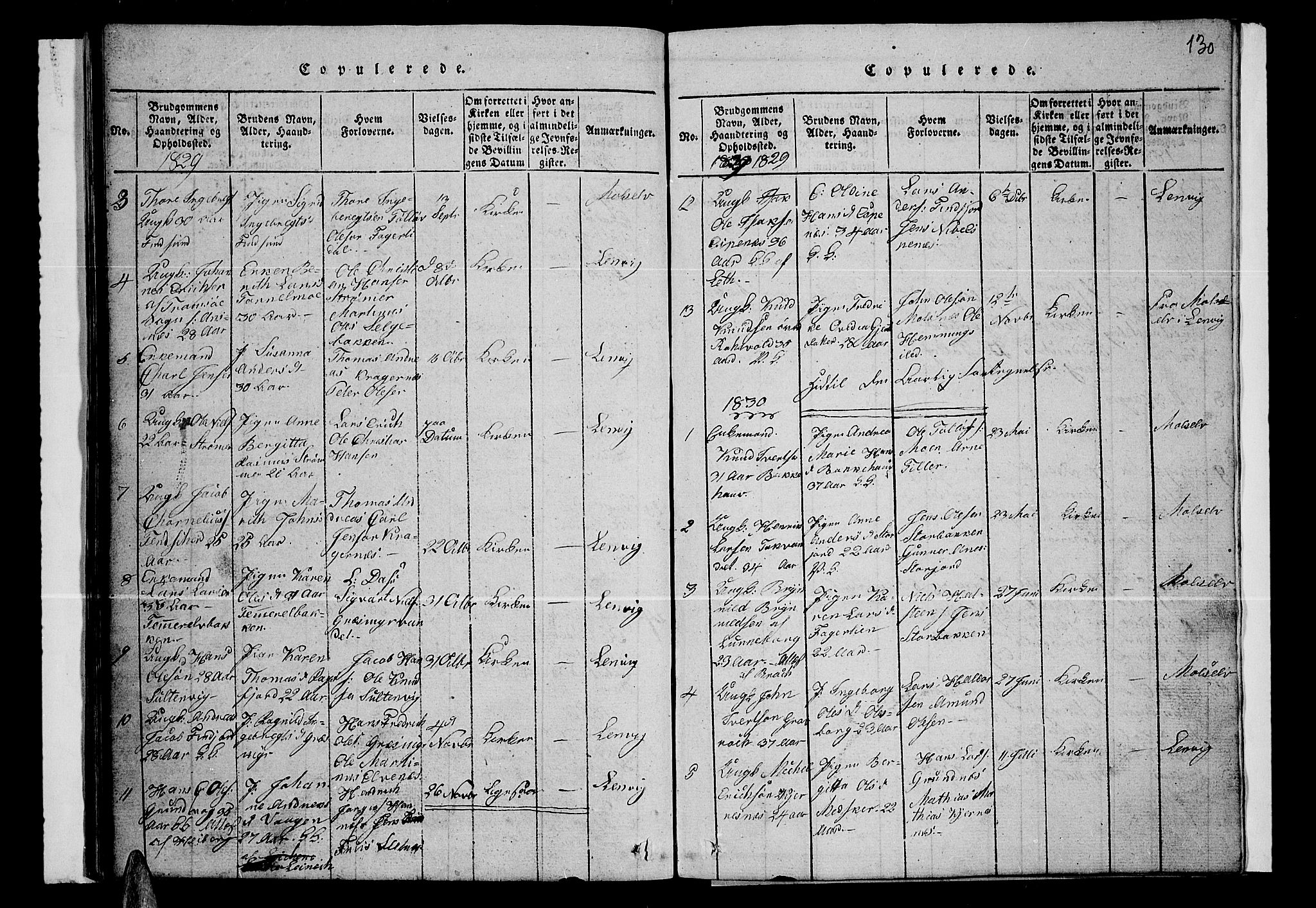 Lenvik sokneprestembete, SATØ/S-1310/H/Ha/Hab/L0001klokker: Parish register (copy) no. 1, 1822-1837, p. 130