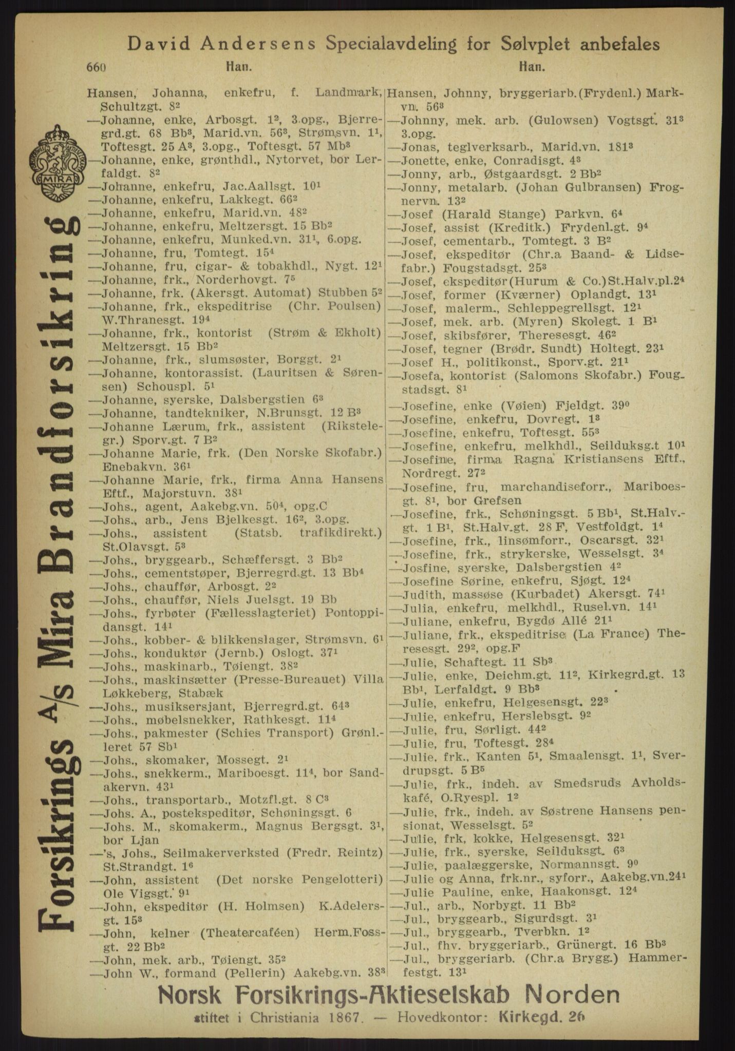 Kristiania/Oslo adressebok, PUBL/-, 1918, p. 685