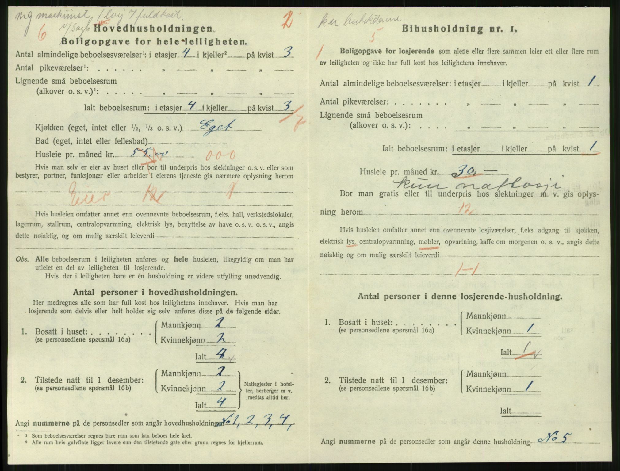 SAT, 1920 census for Namsos, 1920, p. 1540