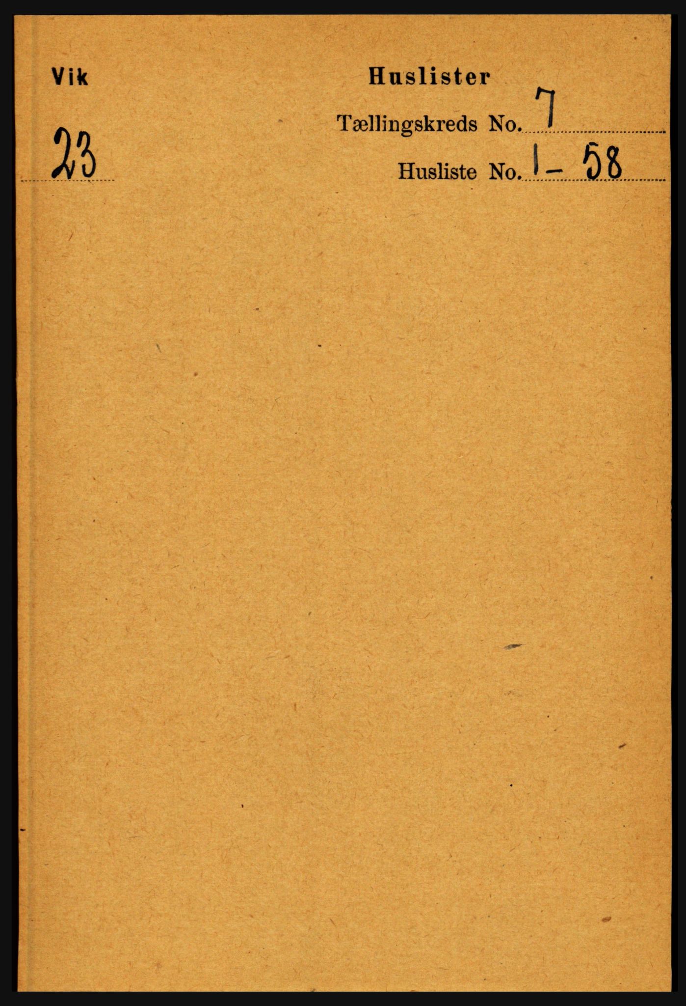 RA, 1891 census for 1417 Vik, 1891, p. 3166