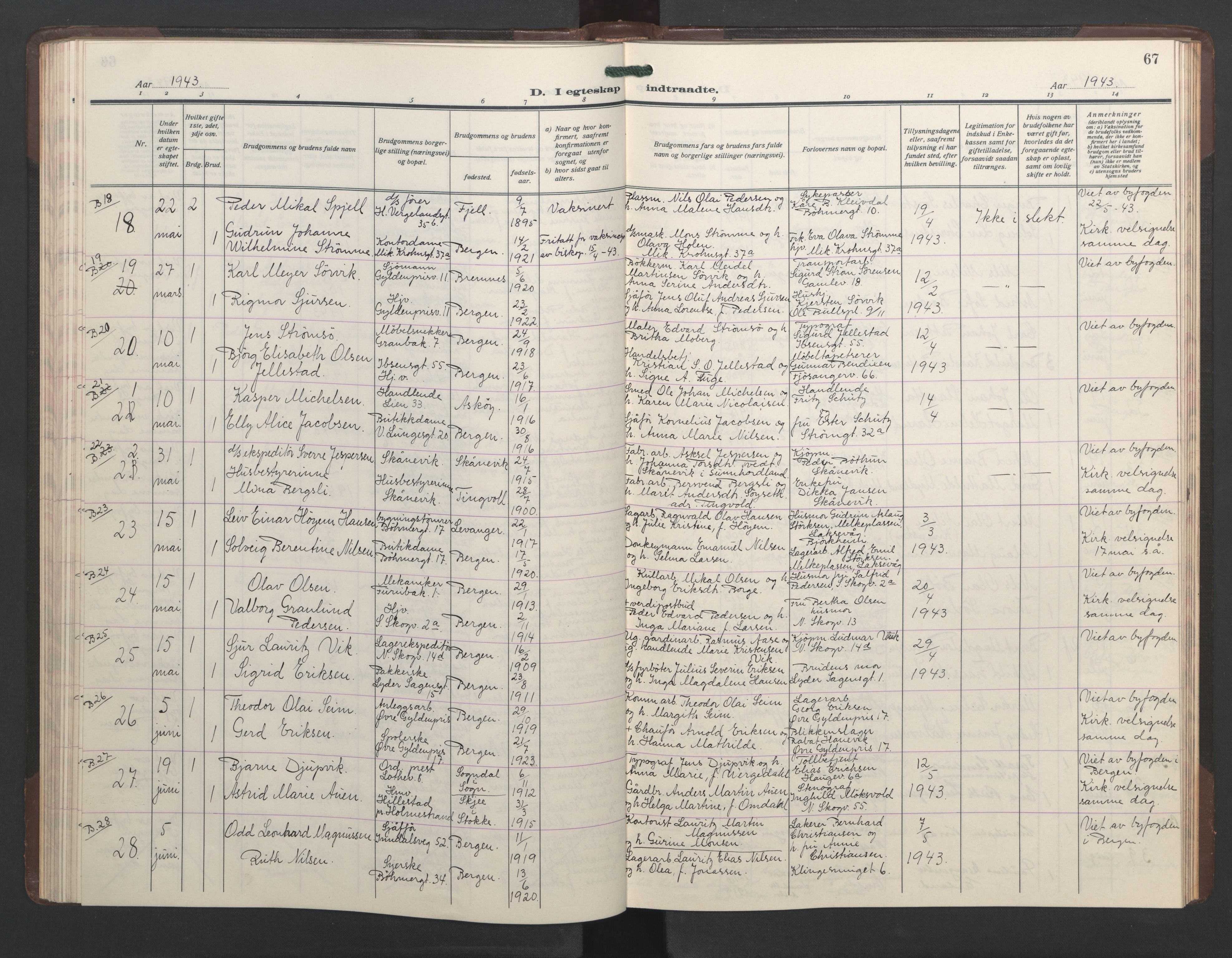 St. Markus sokneprestembete, AV/SAB-A-99935: Parish register (copy) no. C 1, 1928-1947, p. 66b-67a