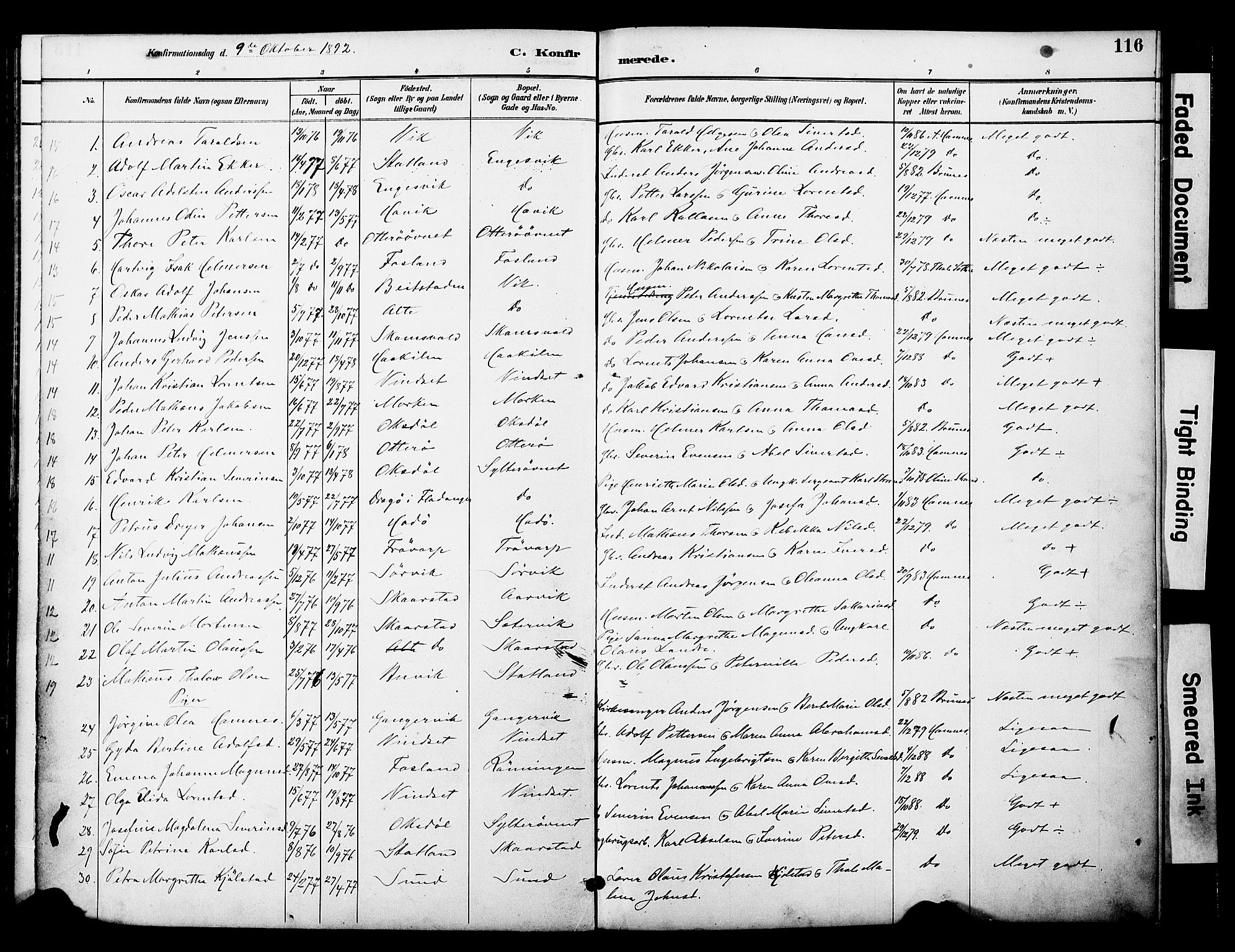 Ministerialprotokoller, klokkerbøker og fødselsregistre - Nord-Trøndelag, SAT/A-1458/774/L0628: Parish register (official) no. 774A02, 1887-1903, p. 116