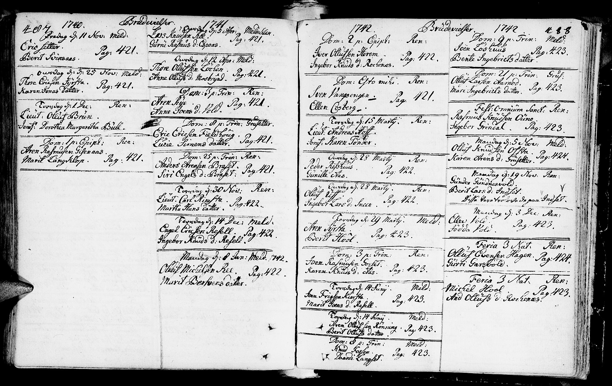 Ministerialprotokoller, klokkerbøker og fødselsregistre - Sør-Trøndelag, SAT/A-1456/672/L0850: Parish register (official) no. 672A03, 1725-1751, p. 487-488