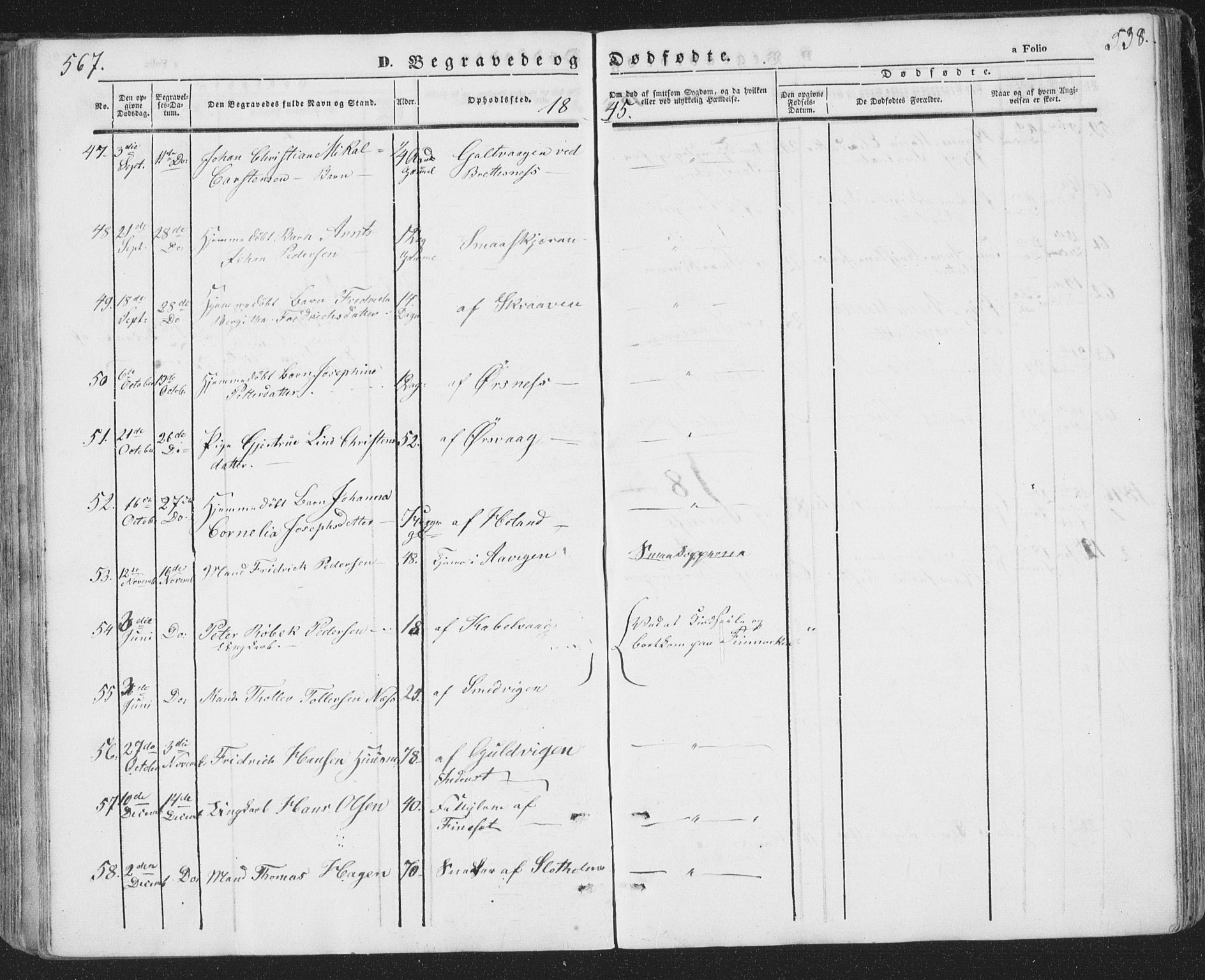 Ministerialprotokoller, klokkerbøker og fødselsregistre - Nordland, AV/SAT-A-1459/874/L1072: Parish register (copy) no. 874C01, 1843-1859, p. 537-538