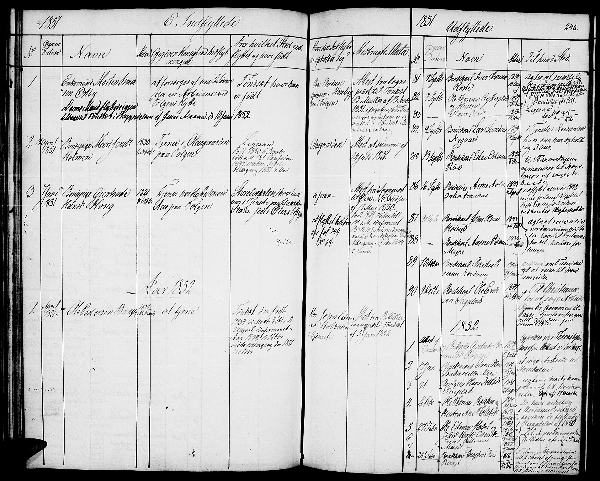 Tolga prestekontor, SAH/PREST-062/K/L0005: Parish register (official) no. 5, 1836-1852, p. 246