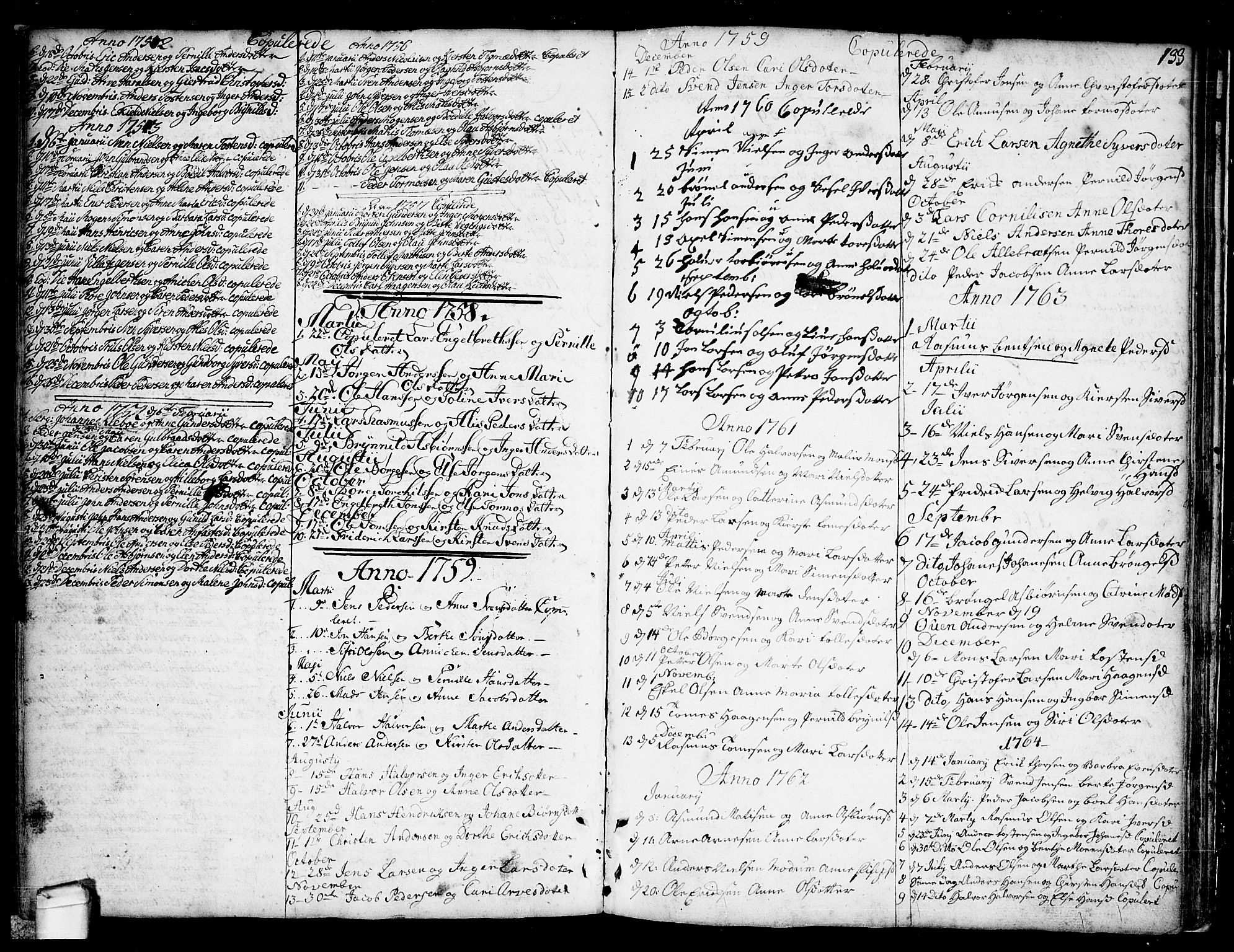Idd prestekontor Kirkebøker, SAO/A-10911/F/Fa/L0001: Parish register (official) no. I 1, 1720-1769, p. 133
