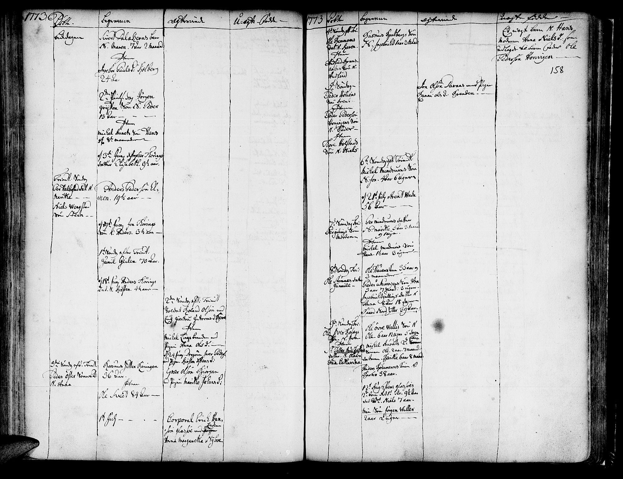 Ministerialprotokoller, klokkerbøker og fødselsregistre - Nord-Trøndelag, AV/SAT-A-1458/741/L0385: Parish register (official) no. 741A01, 1722-1815, p. 158