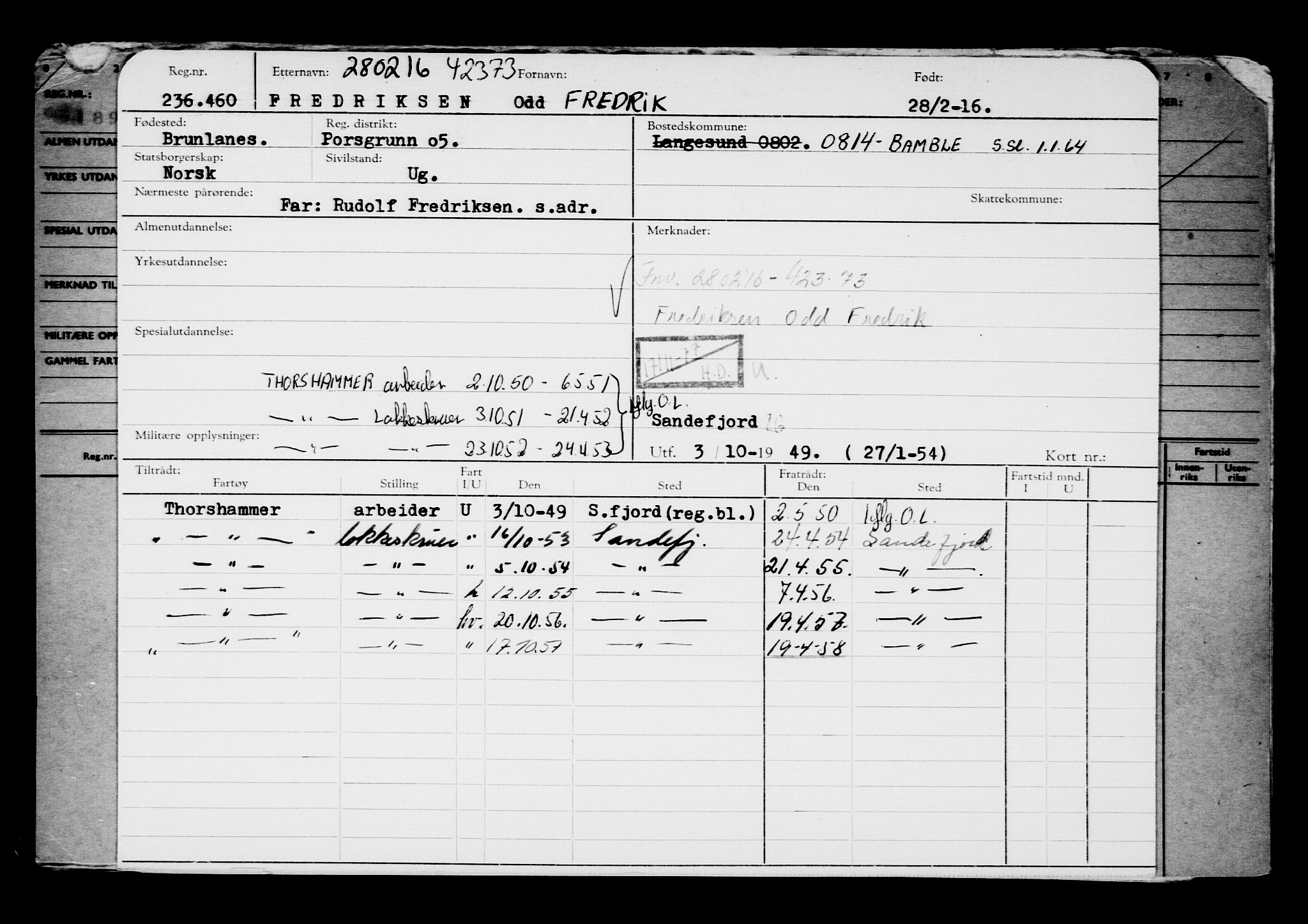 Direktoratet for sjømenn, AV/RA-S-3545/G/Gb/L0137: Hovedkort, 1916, p. 161