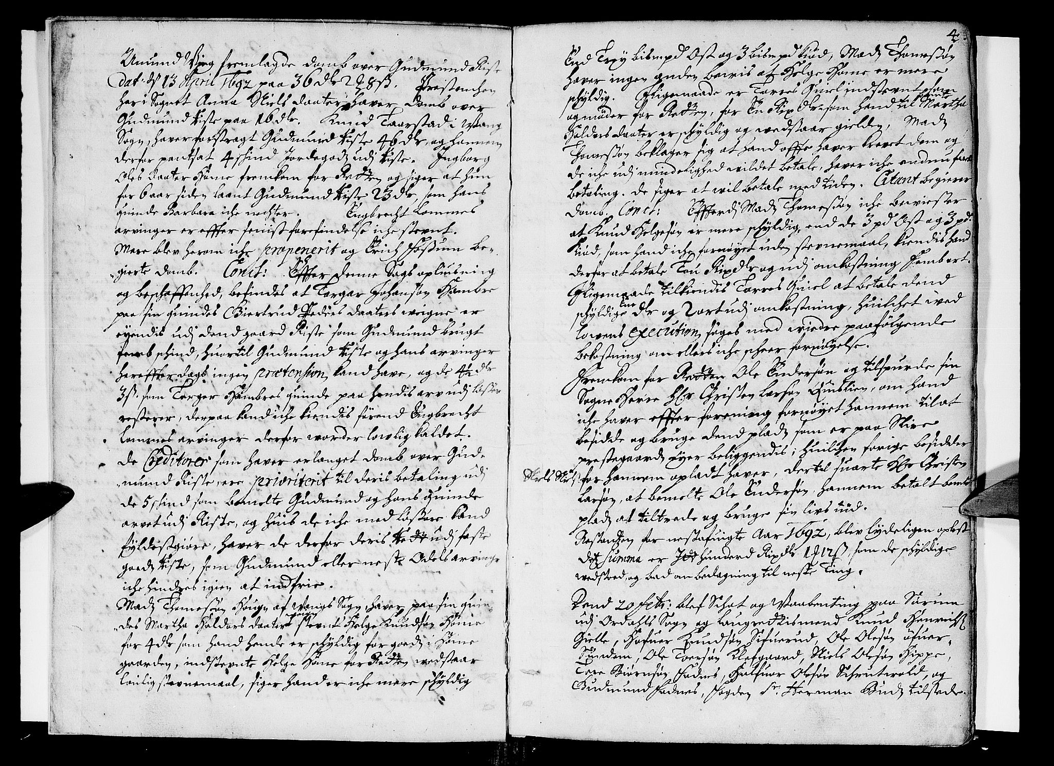 Hadeland, Land og Valdres sorenskriveri, SAH/TING-028/G/Gb/L0032: Tingbok, 1693, p. 3b-4a
