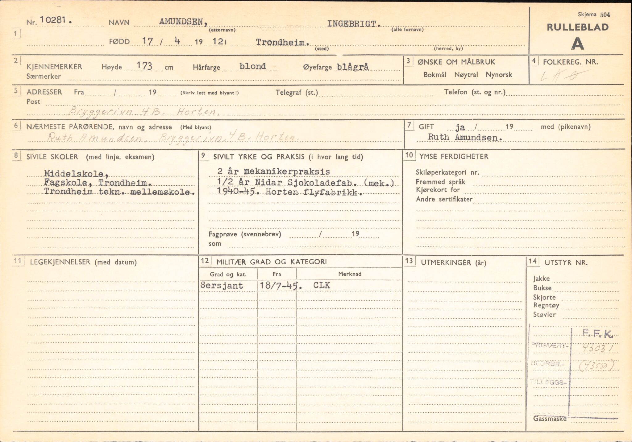 Forsvaret, Forsvarets overkommando/Luftforsvarsstaben, AV/RA-RAFA-4079/P/Pa/L0029: Personellpapirer, 1912, p. 9
