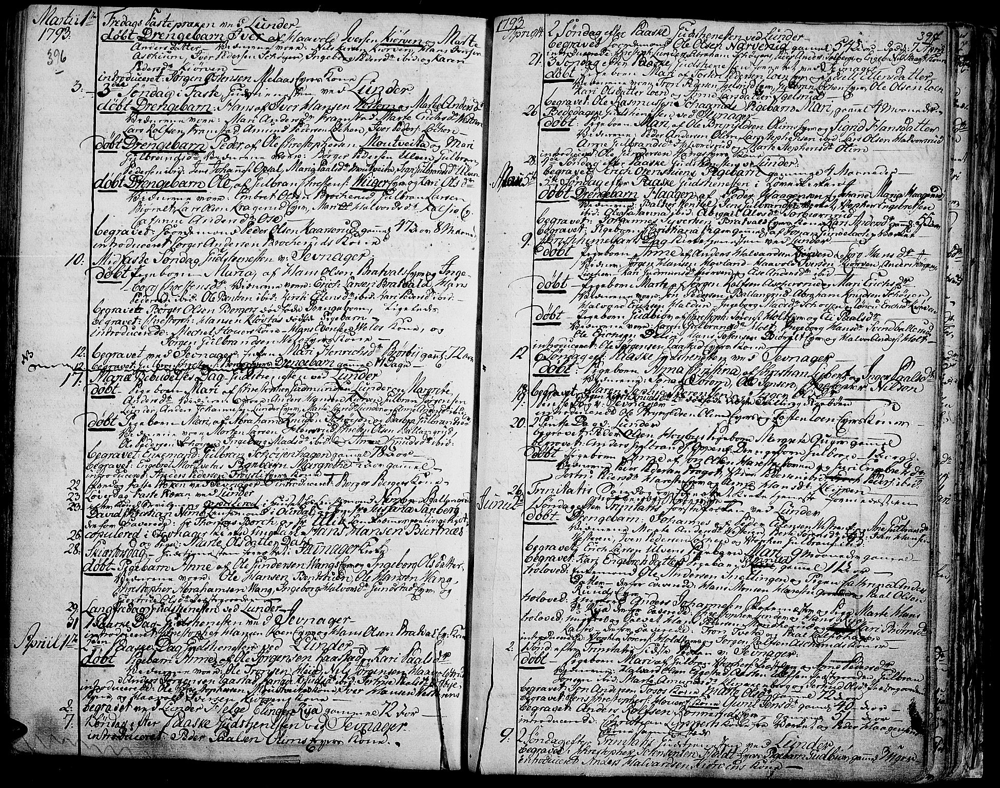 Jevnaker prestekontor, AV/SAH-PREST-116/H/Ha/Haa/L0003: Parish register (official) no. 3, 1752-1799, p. 396-397