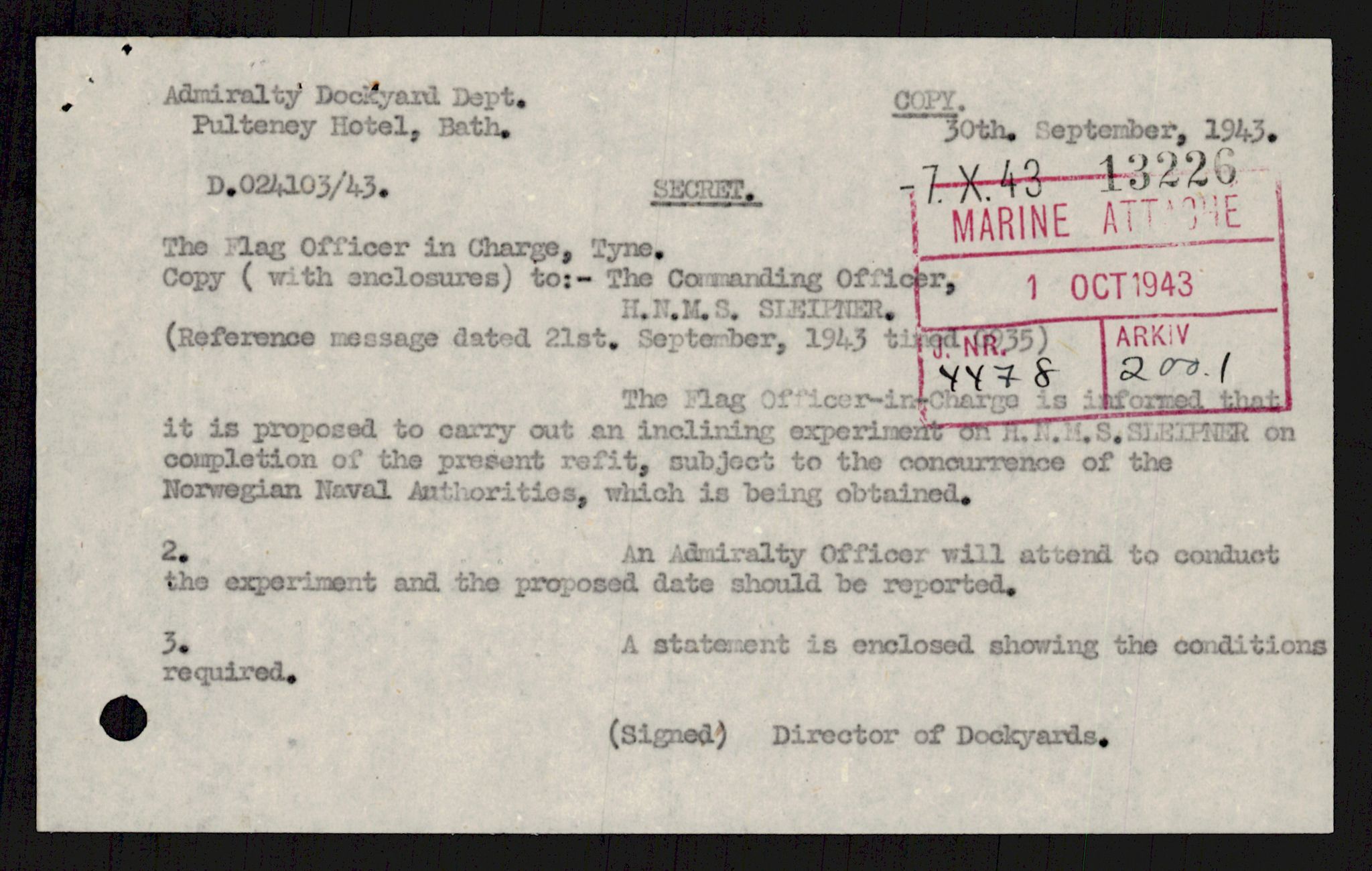 Forsvaret, Sjøforsvarets overkommando, AV/RA-RAFA-2035/D/Dc/L0193: --, 1940-1951, p. 626