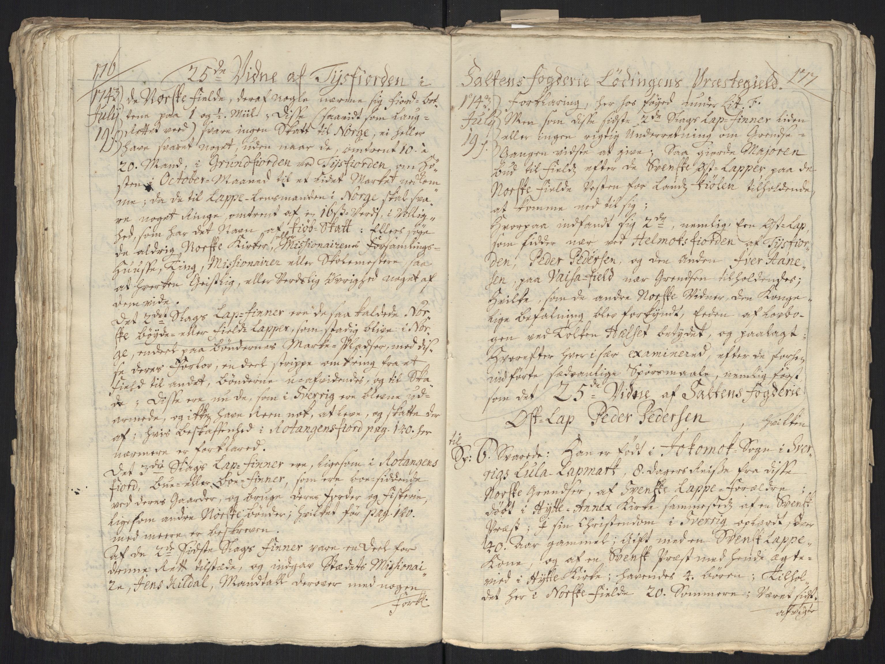 Danske Kanselli, Grensearkivet, AV/RA-EA-4062/F/L0011a/0001: Volum XXIII-XXVIa / Vol. XXIII: Major Schnitlers grenseeksaminasjonsprotokoll, 3. bind, 1743, p. 176-177
