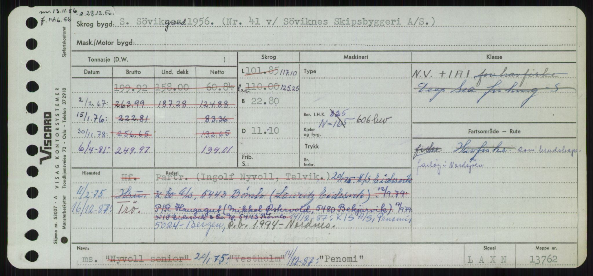 Sjøfartsdirektoratet med forløpere, Skipsmålingen, RA/S-1627/H/Ha/L0004/0002: Fartøy, Mas-R / Fartøy, Odin-R, p. 265