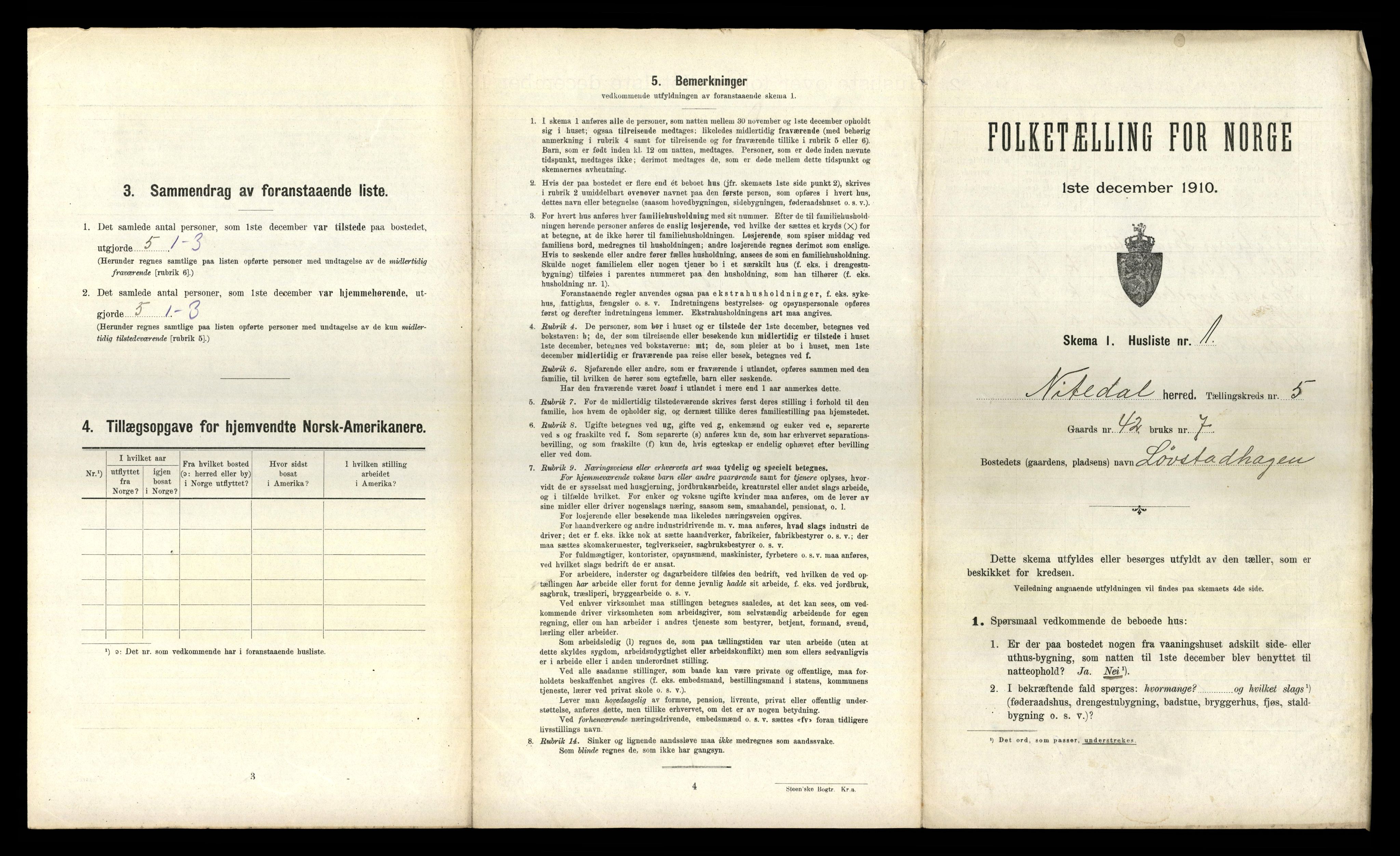 RA, 1910 census for Nittedal, 1910, p. 779