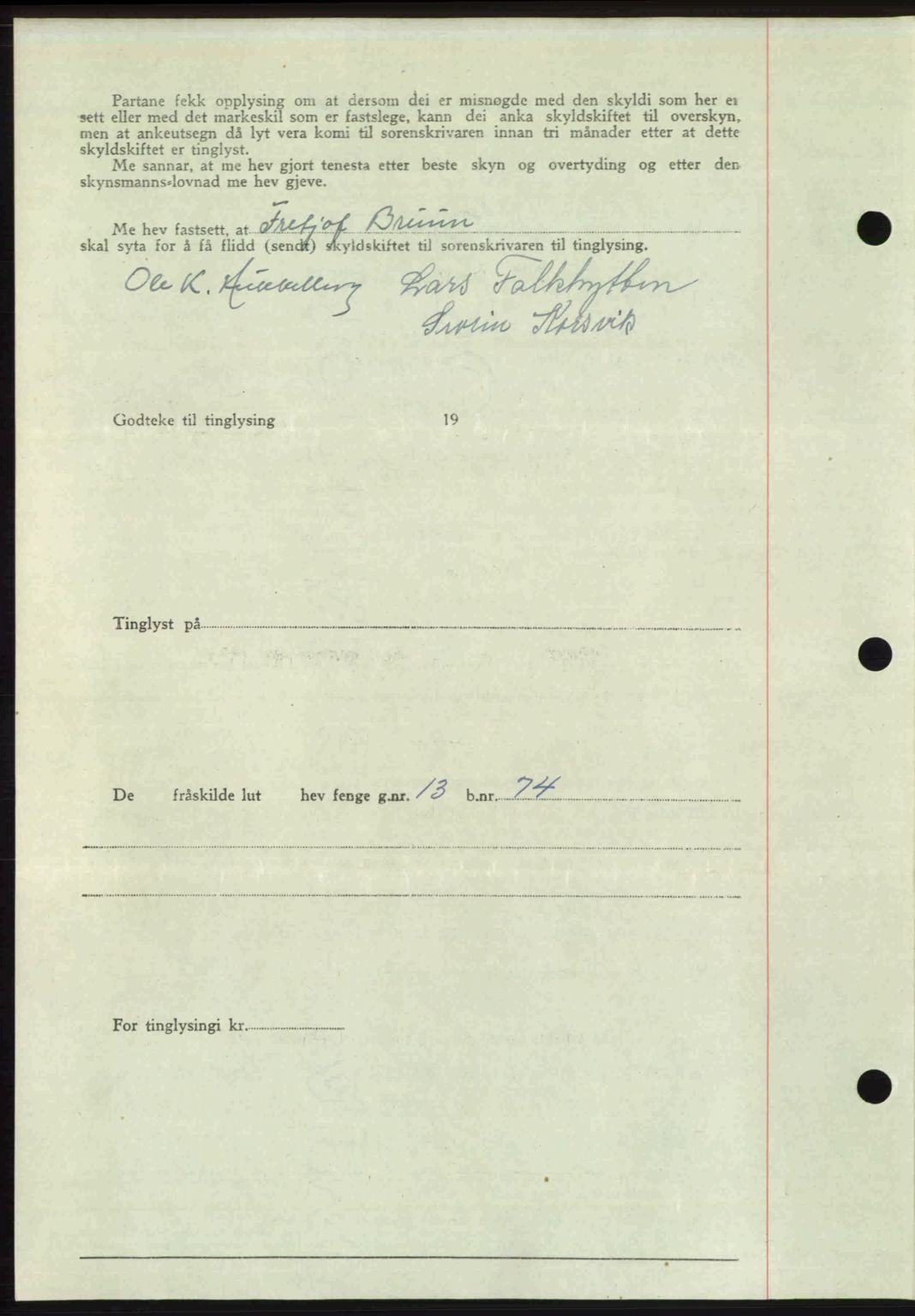 Romsdal sorenskriveri, AV/SAT-A-4149/1/2/2C: Mortgage book no. A26, 1948-1948, Diary no: : 1690/1948