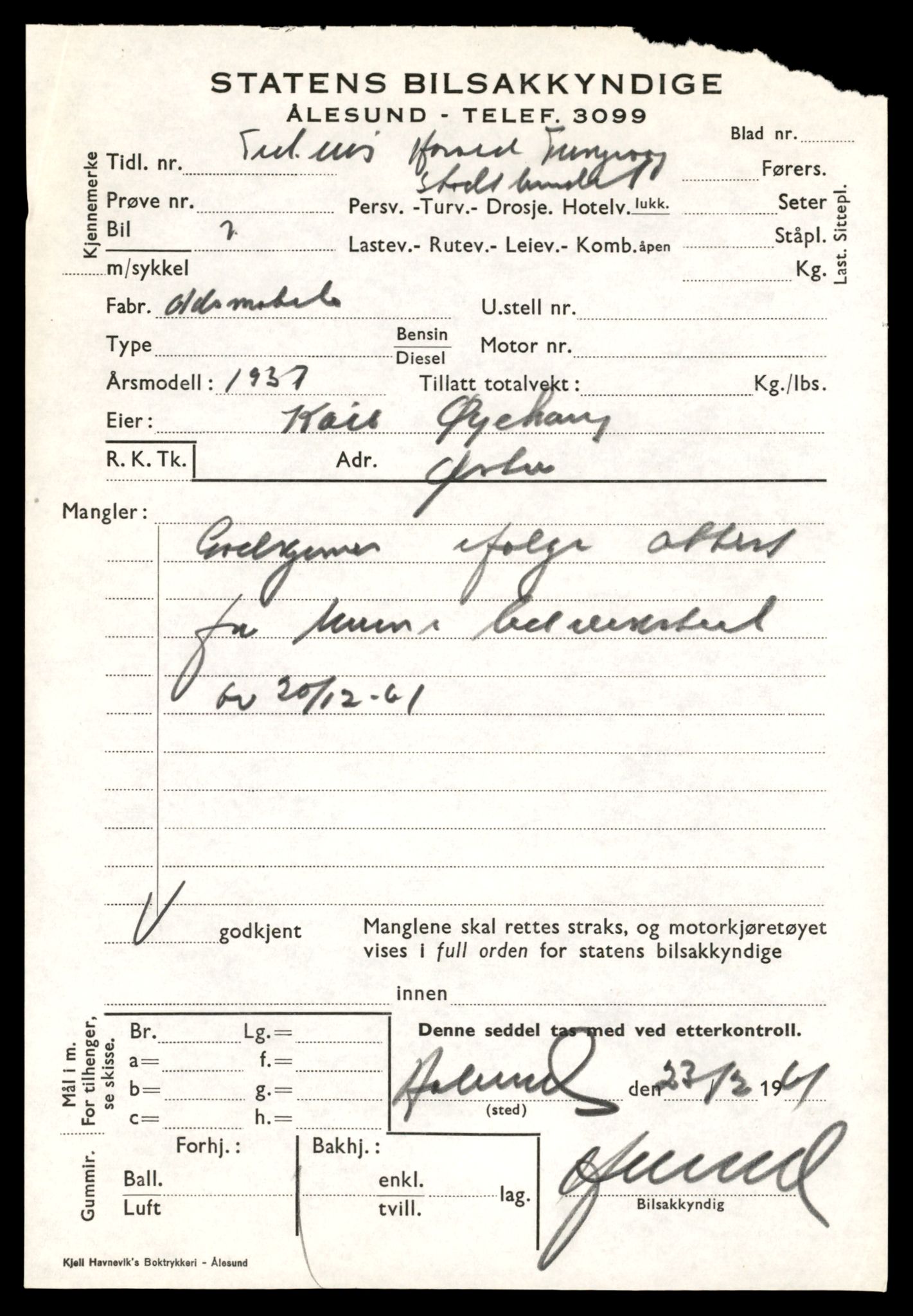 Møre og Romsdal vegkontor - Ålesund trafikkstasjon, AV/SAT-A-4099/F/Fe/L0022: Registreringskort for kjøretøy T 10584 - T 10694, 1927-1998, p. 2049