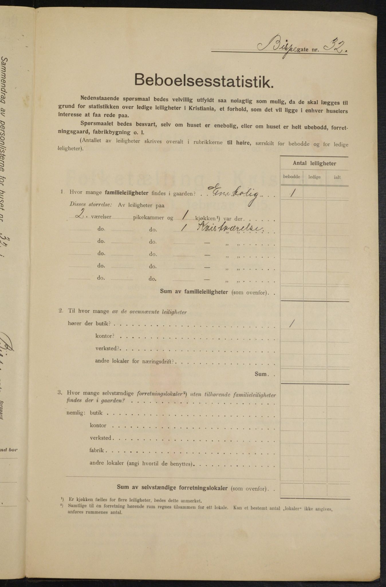 OBA, Municipal Census 1915 for Kristiania, 1915, p. 5467