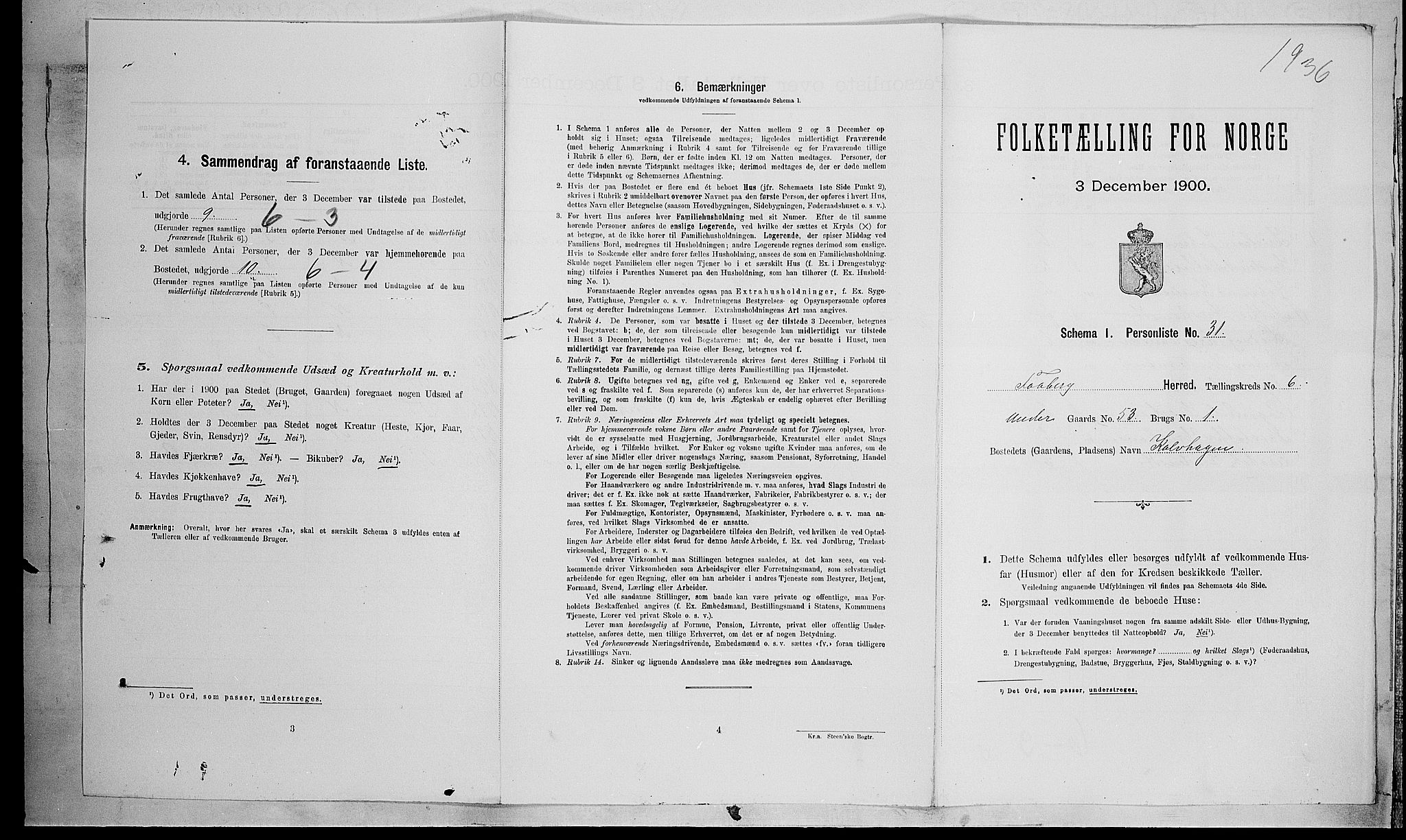 SAH, 1900 census for Fåberg, 1900, p. 668