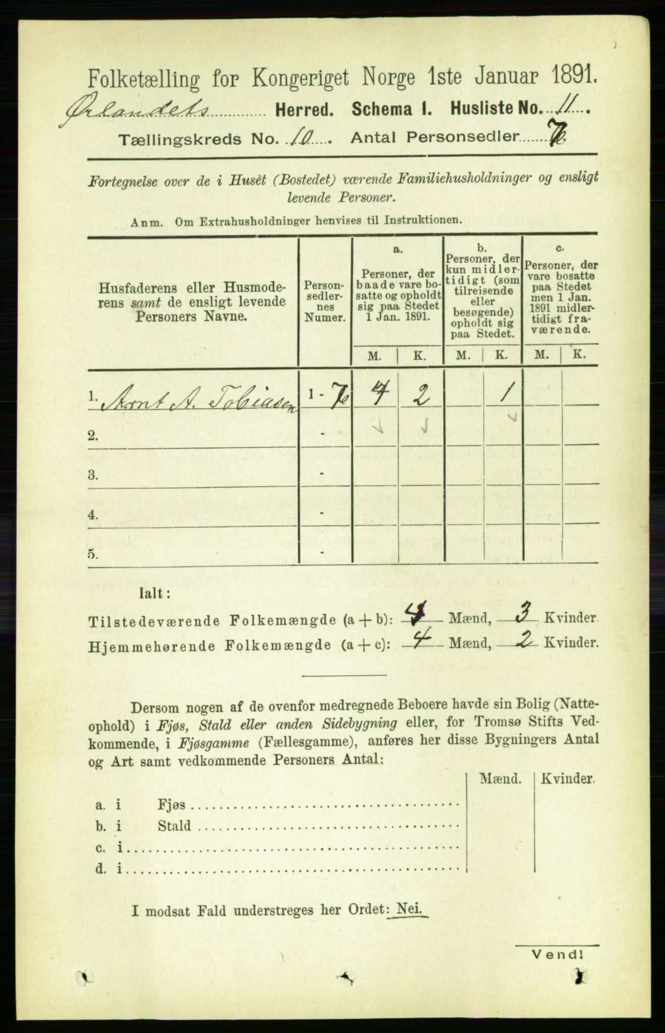 RA, 1891 census for 1621 Ørland, 1891, p. 4113