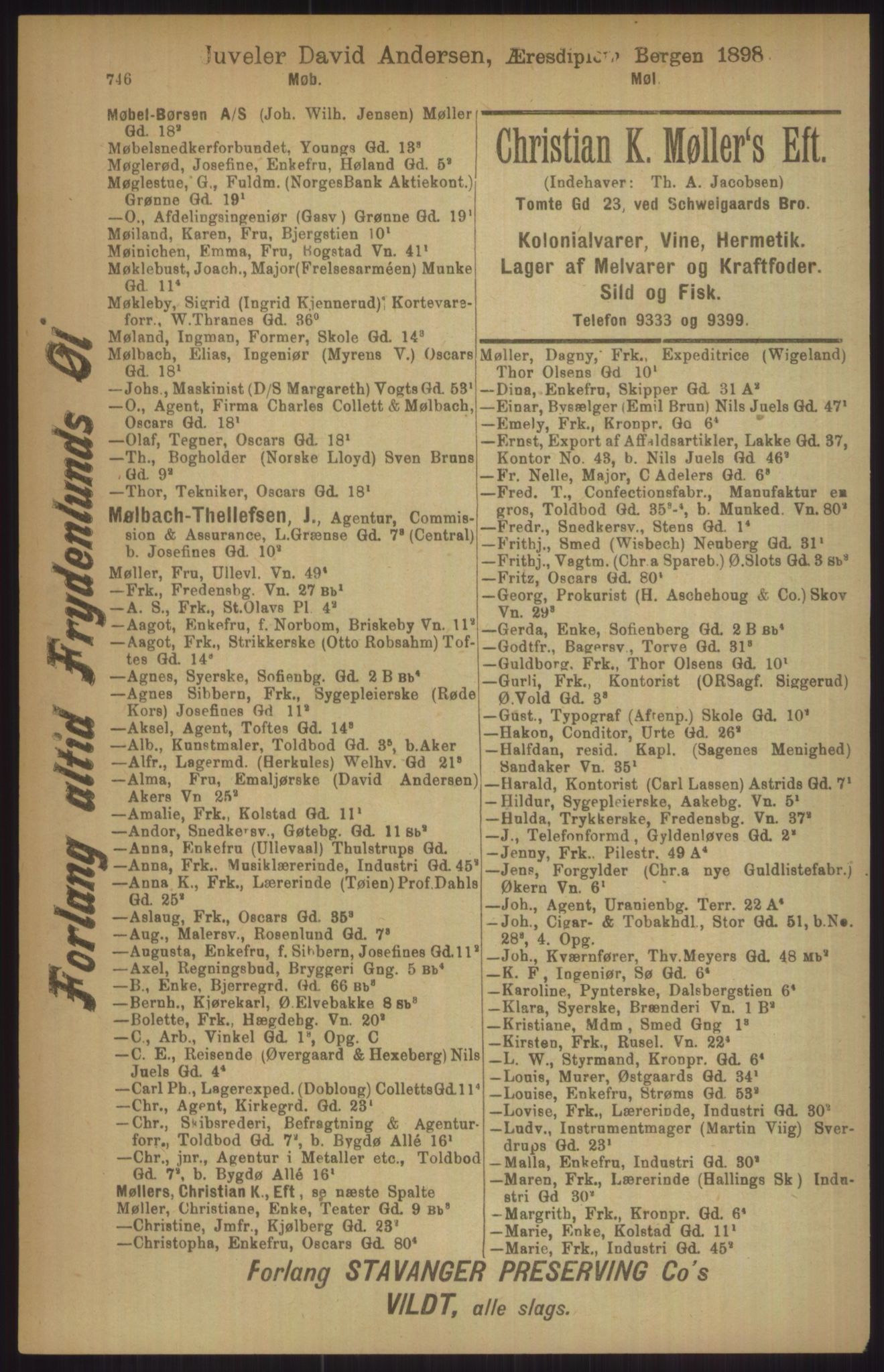 Kristiania/Oslo adressebok, PUBL/-, 1911, p. 746