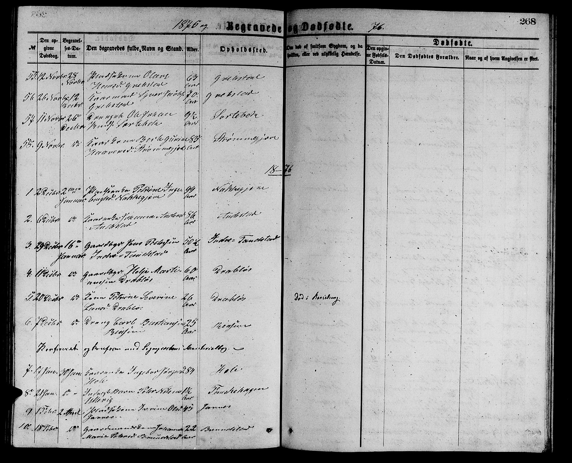 Ministerialprotokoller, klokkerbøker og fødselsregistre - Møre og Romsdal, AV/SAT-A-1454/523/L0338: Parish register (copy) no. 523C01, 1865-1877, p. 268