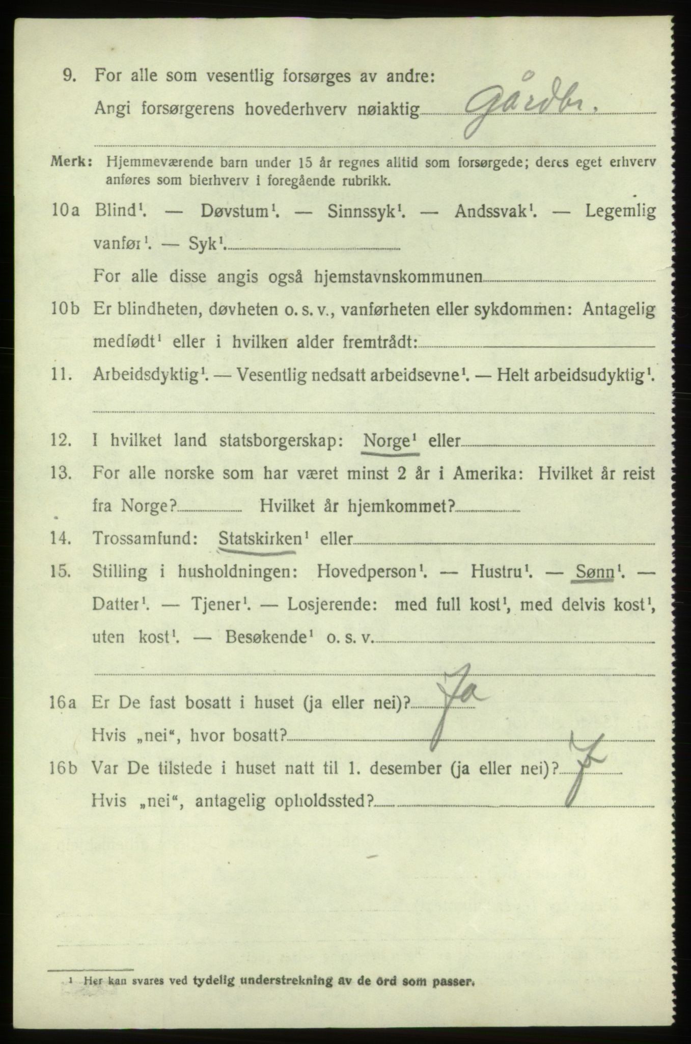 SAB, 1920 census for Stord, 1920, p. 7978