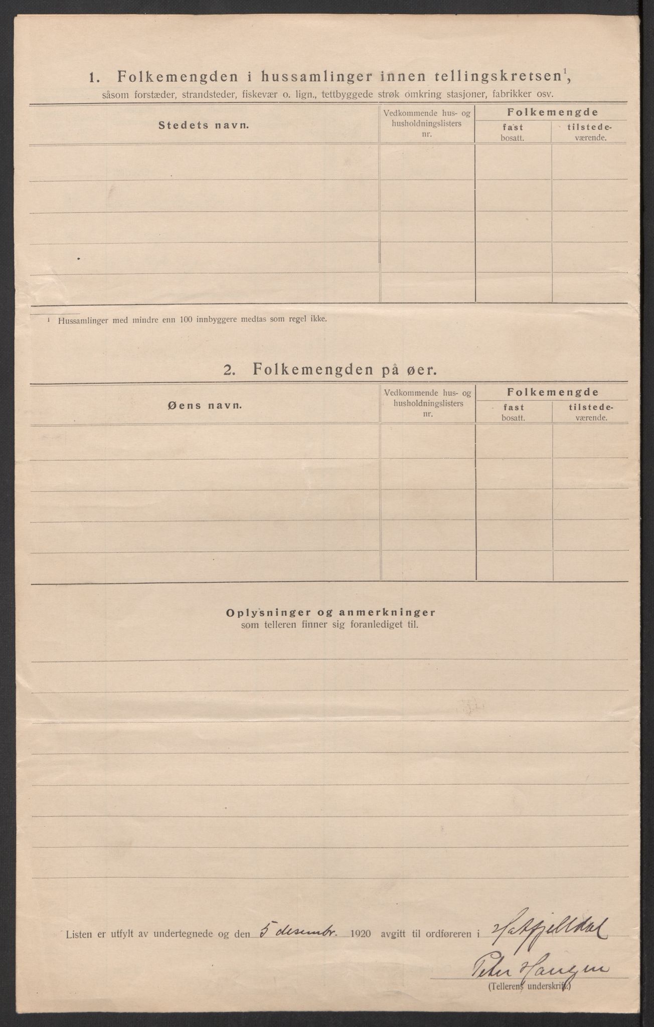 SAT, 1920 census for Hattfjelldal, 1920, p. 32