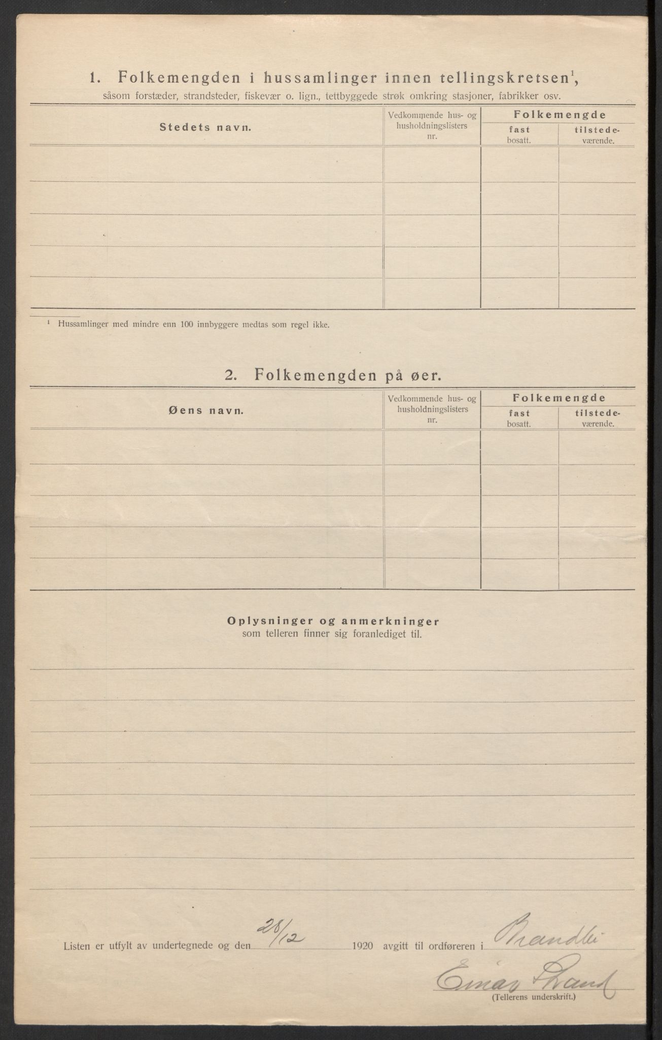 SAH, 1920 census for Brandbu, 1920, p. 20