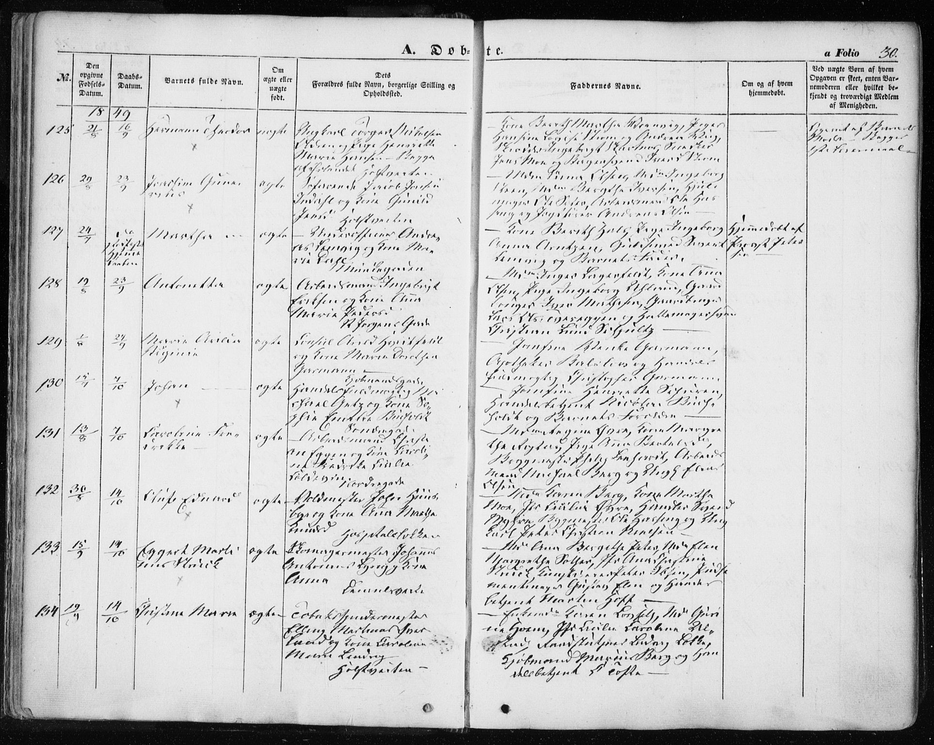 Ministerialprotokoller, klokkerbøker og fødselsregistre - Sør-Trøndelag, AV/SAT-A-1456/601/L0051: Parish register (official) no. 601A19, 1848-1857, p. 30