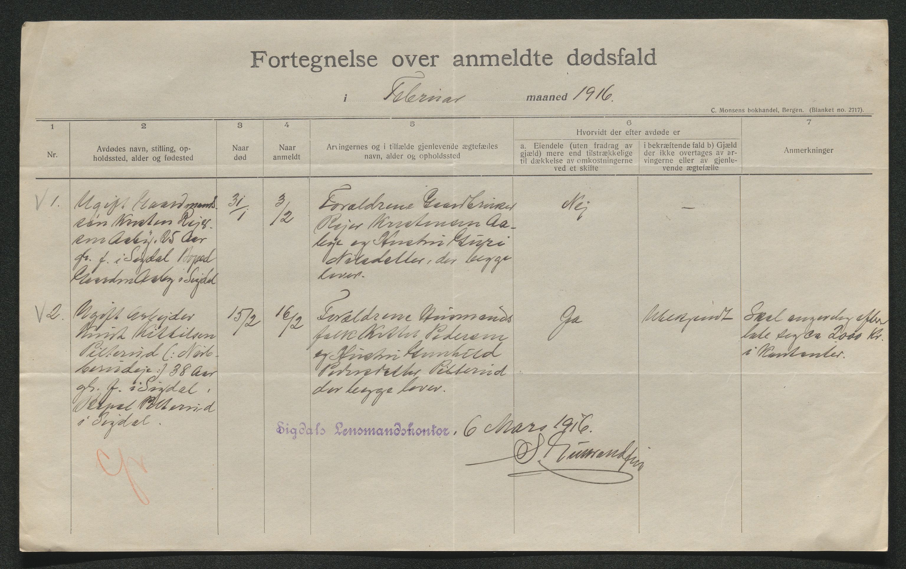 Eiker, Modum og Sigdal sorenskriveri, AV/SAKO-A-123/H/Ha/Hab/L0038: Dødsfallsmeldinger, 1916-1917, p. 347