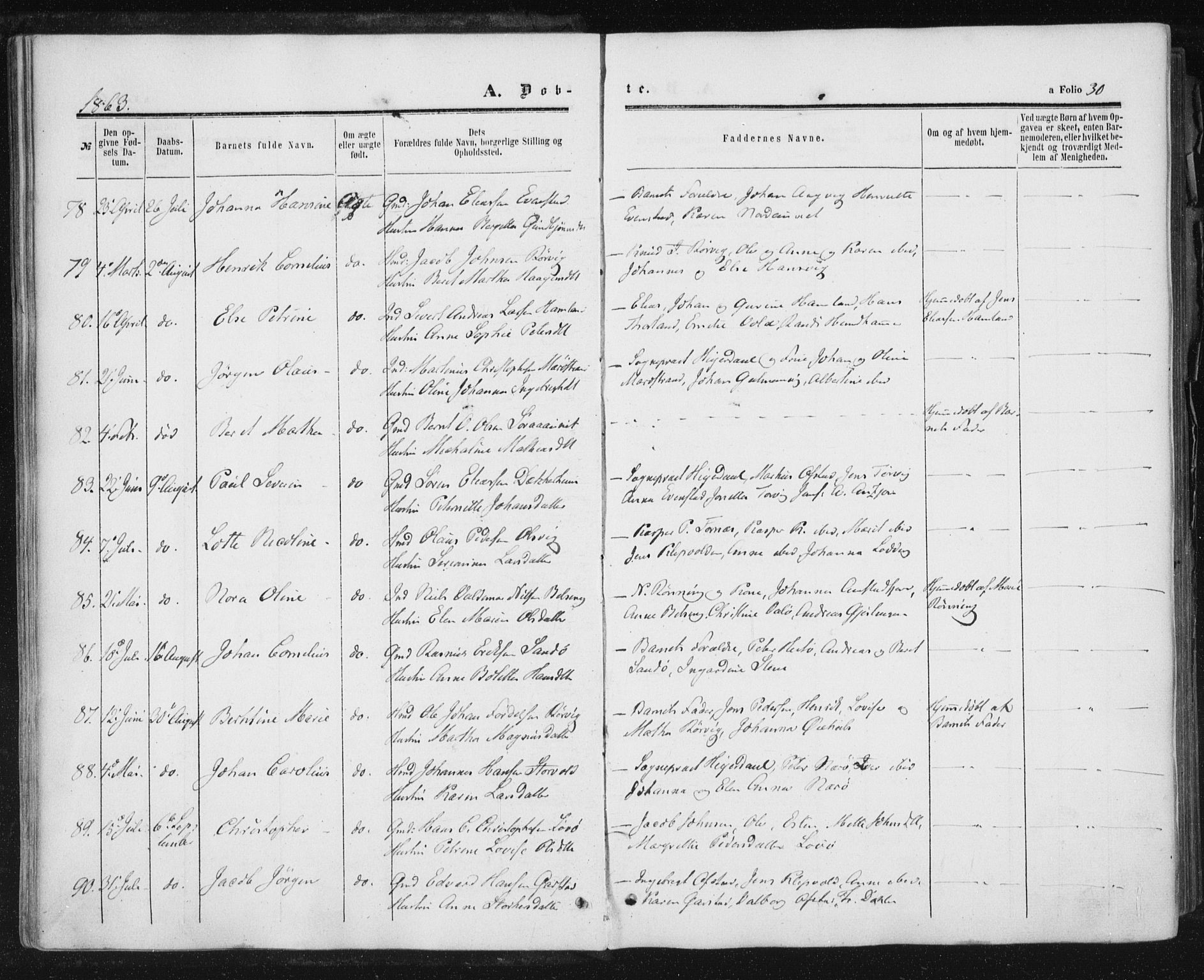 Ministerialprotokoller, klokkerbøker og fødselsregistre - Nord-Trøndelag, AV/SAT-A-1458/784/L0670: Parish register (official) no. 784A05, 1860-1876, p. 30