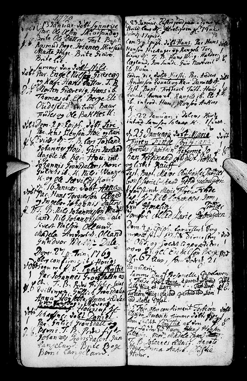 Os sokneprestembete, AV/SAB-A-99929: Parish register (official) no. A 9, 1766-1779, p. 40