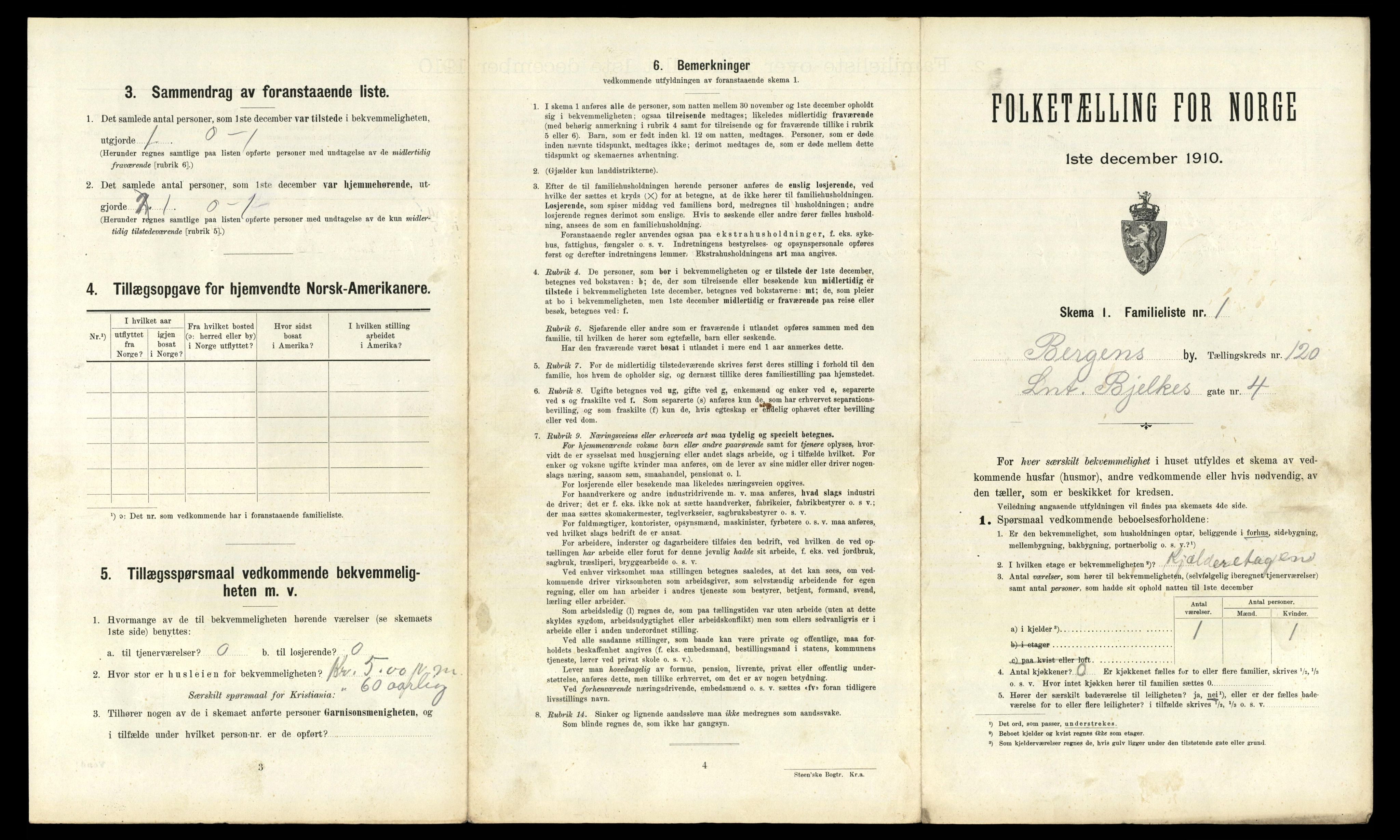 RA, 1910 census for Bergen, 1910, p. 41813