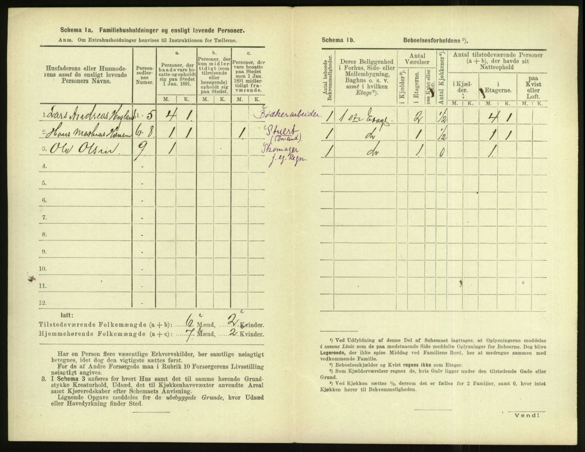 RA, 1891 census for 1004 Flekkefjord, 1891, p. 461