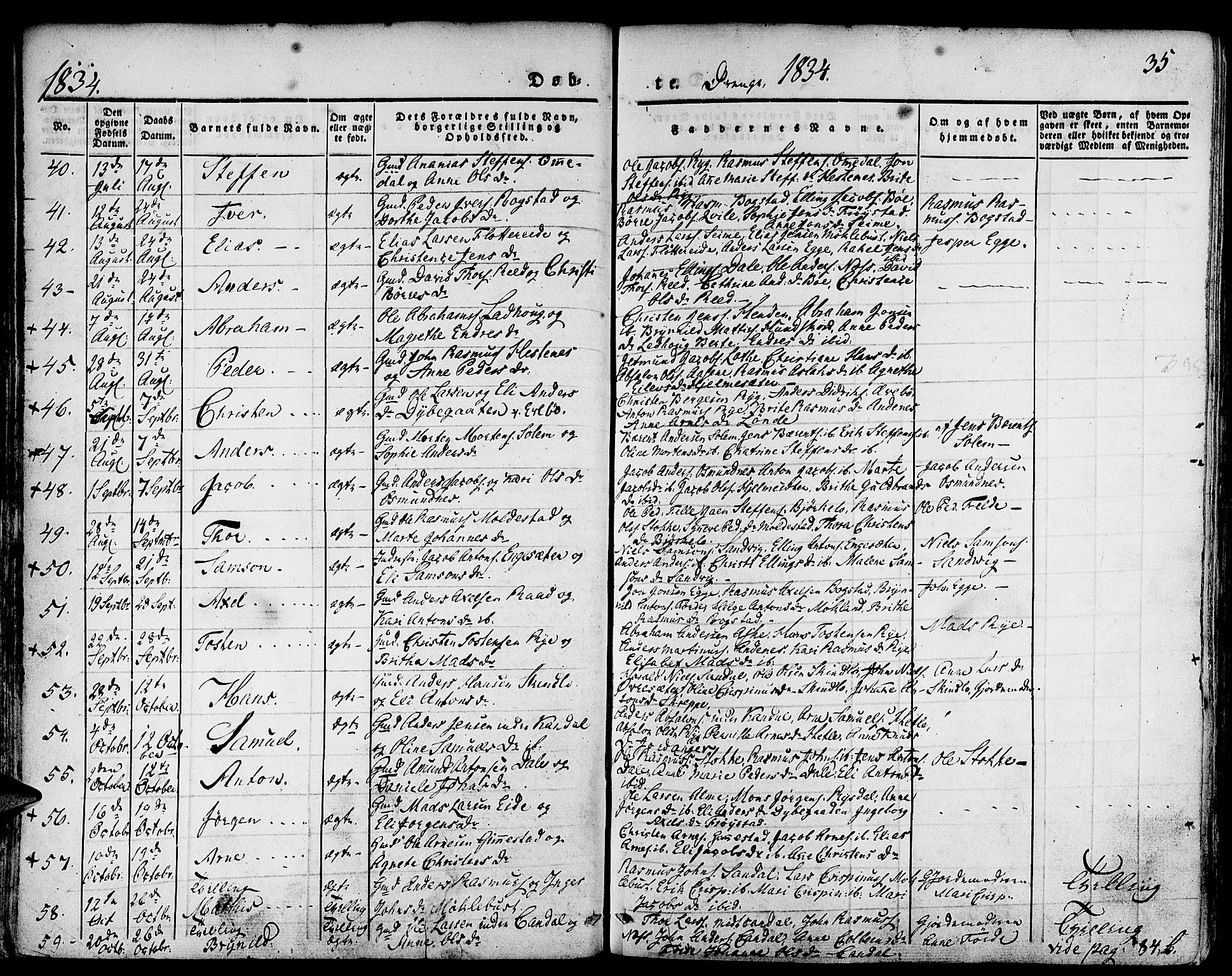 Gloppen sokneprestembete, SAB/A-80101/H/Haa/Haaa/L0007: Parish register (official) no. A 7, 1827-1837, p. 35