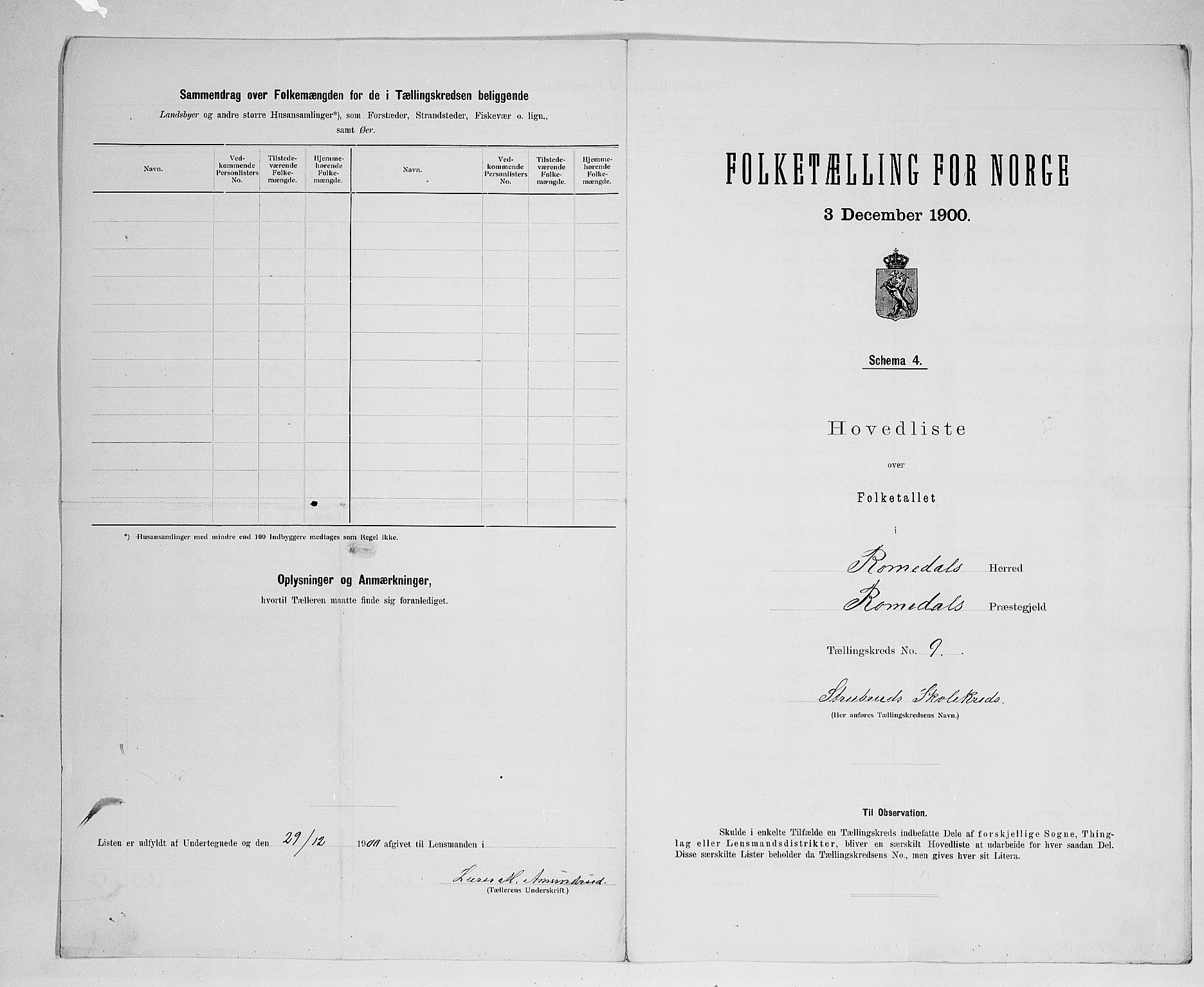 SAH, 1900 census for Romedal, 1900, p. 36