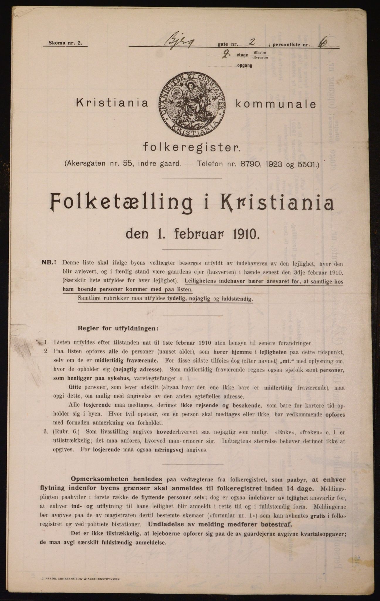 OBA, Municipal Census 1910 for Kristiania, 1910, p. 5267