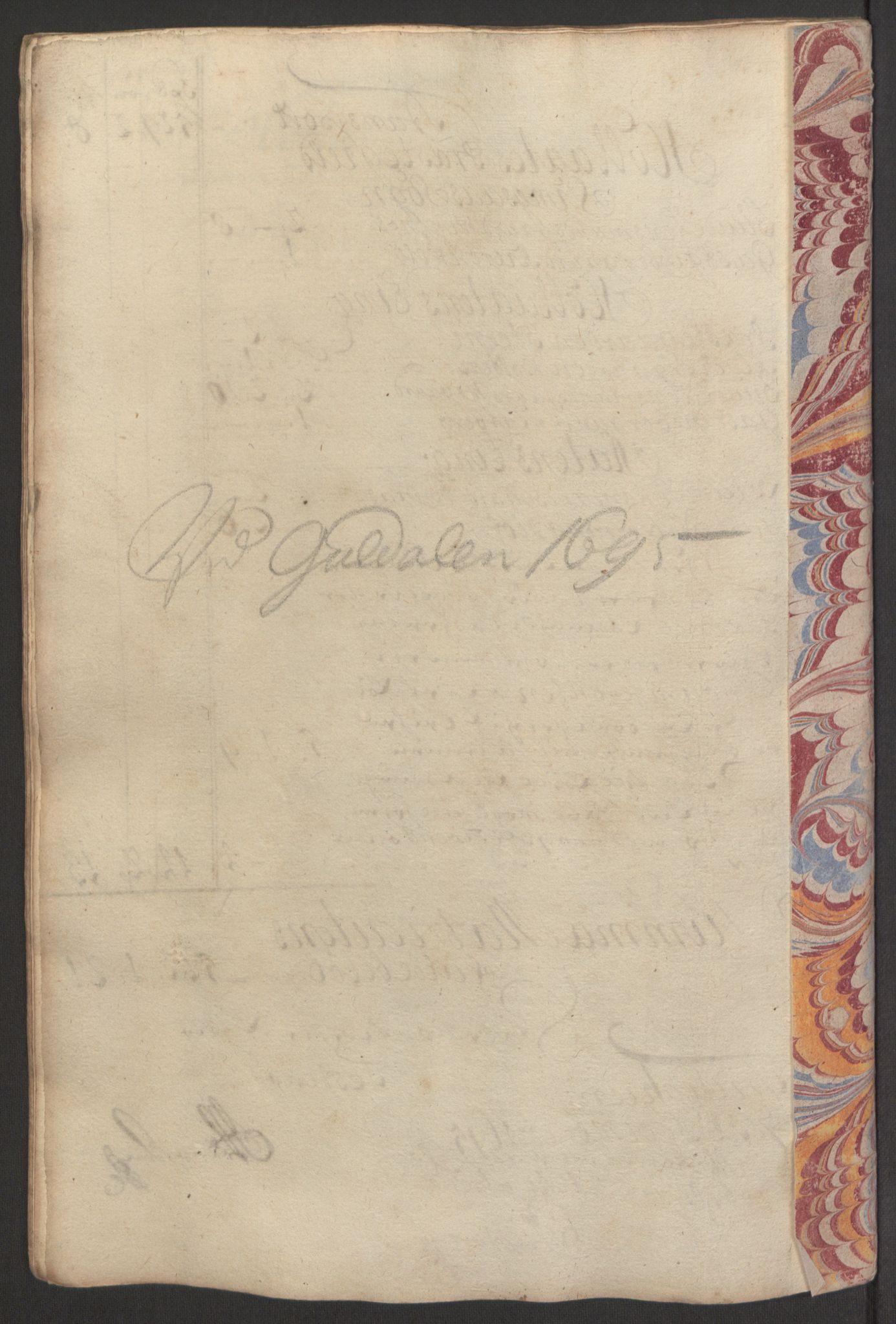 Rentekammeret inntil 1814, Reviderte regnskaper, Fogderegnskap, AV/RA-EA-4092/R60/L3945: Fogderegnskap Orkdal og Gauldal, 1695, p. 316